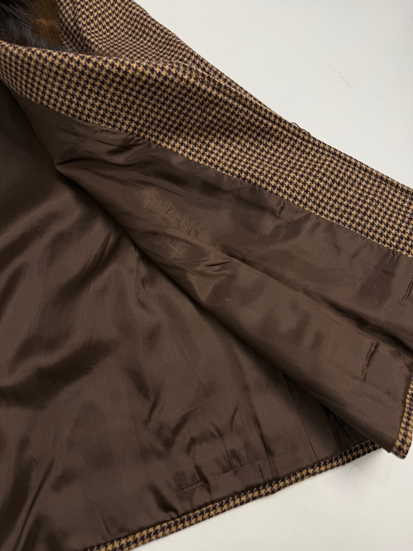 Tailleur sartoriale anni '70 in lana pied de poule