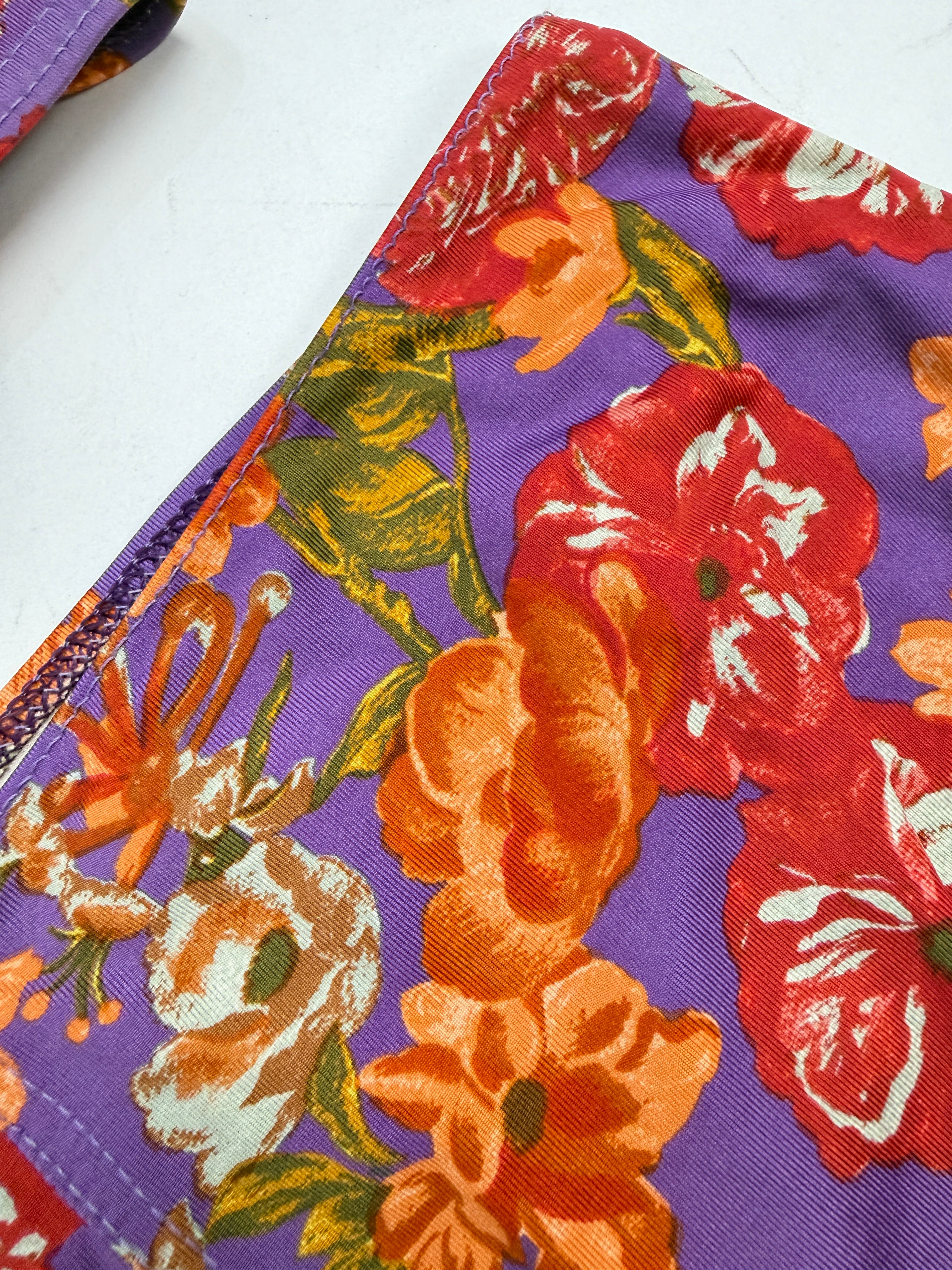 Bikini Vintage Dubin - Made in Italy Floreale Viola Anni '80
