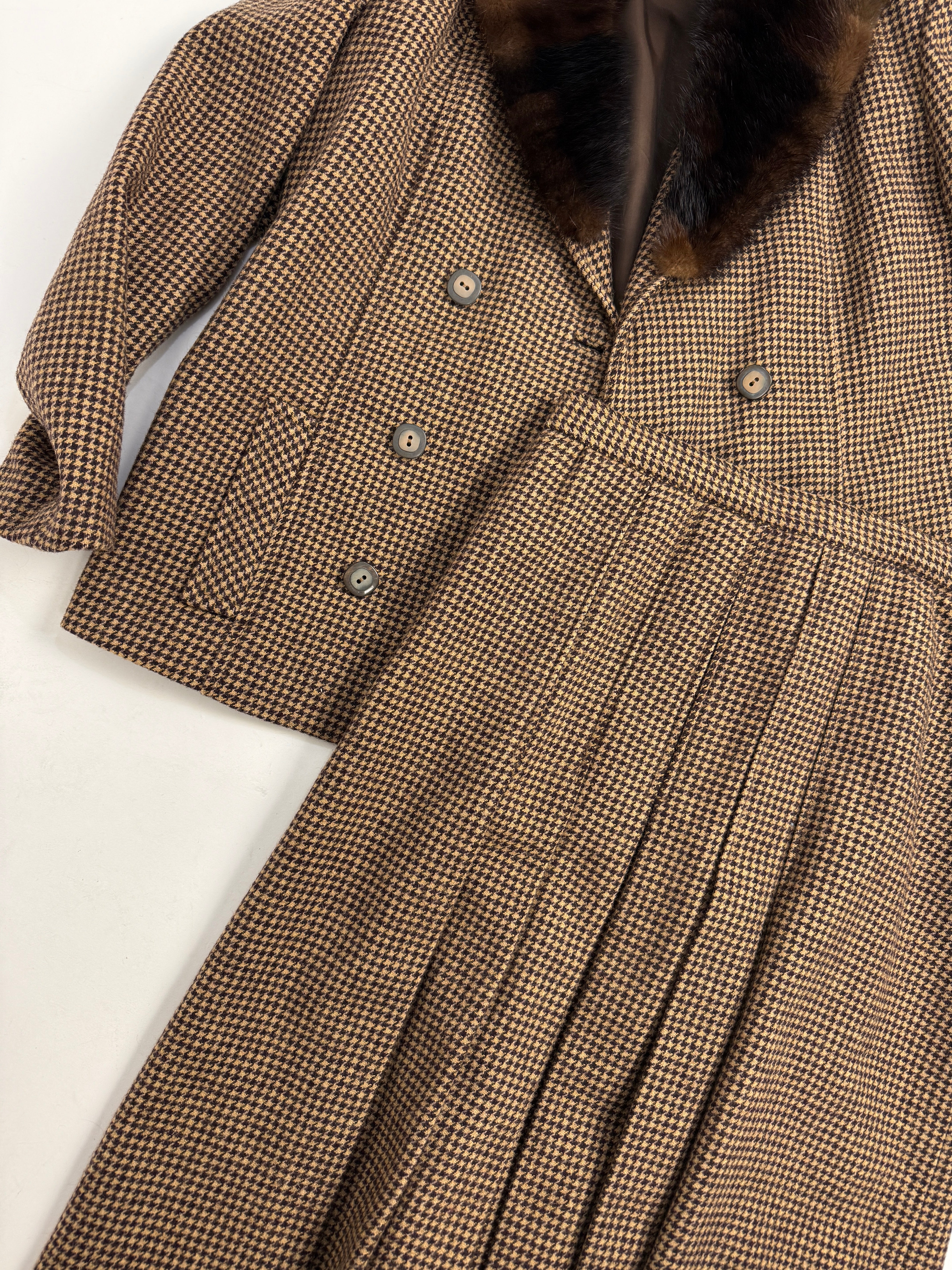 Tailleur sartoriale anni '70 in lana pied de poule