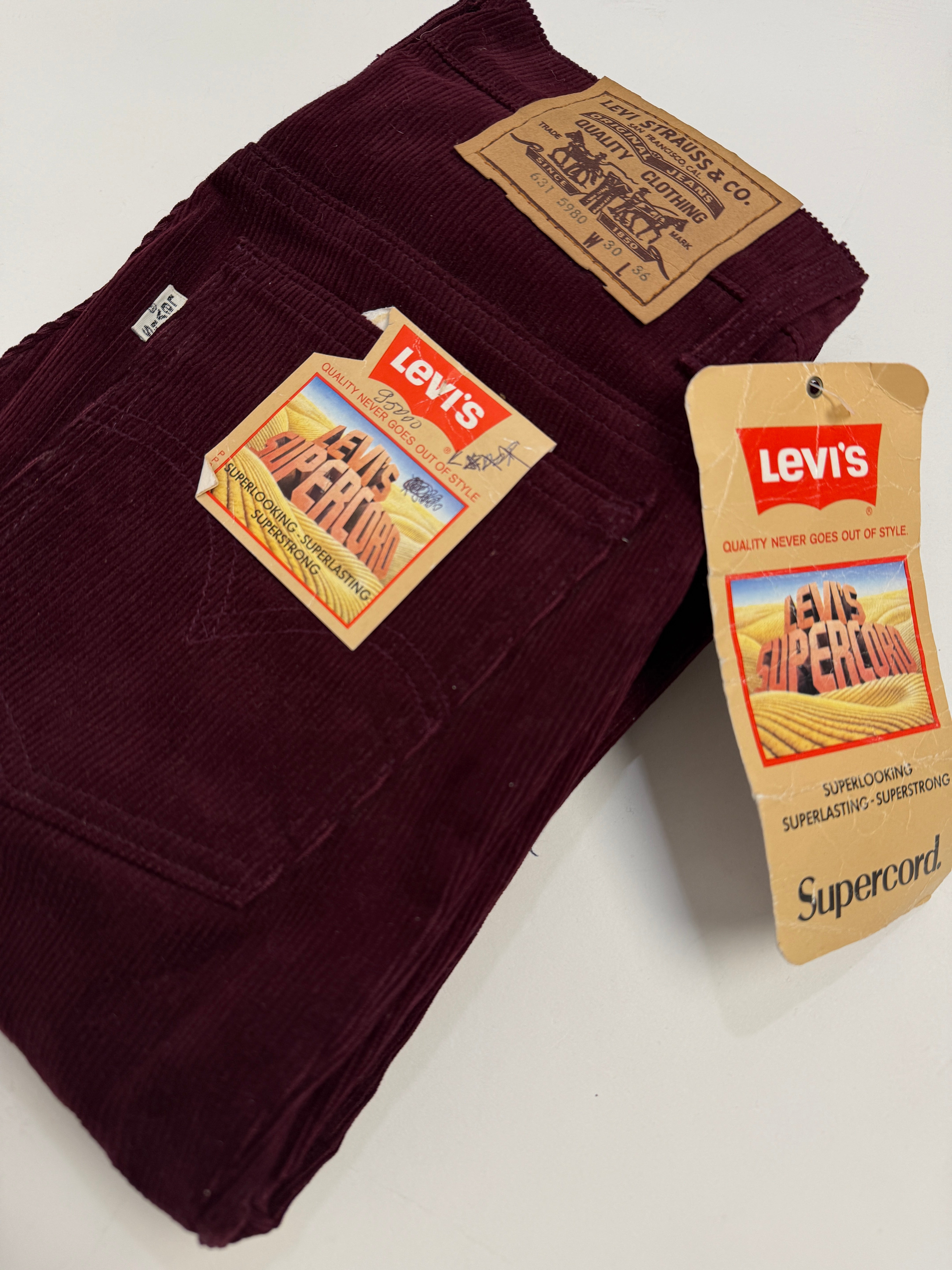 Pantaloni Levi’s Supercord anni ’70 Deadstock - velluto a coste