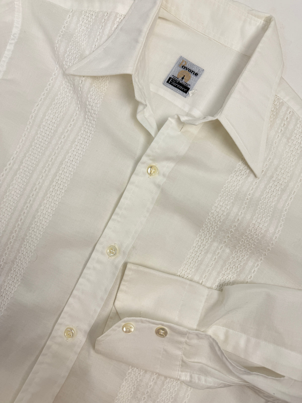 Camicia Vintage con Pizzo Traforato - Taglia L