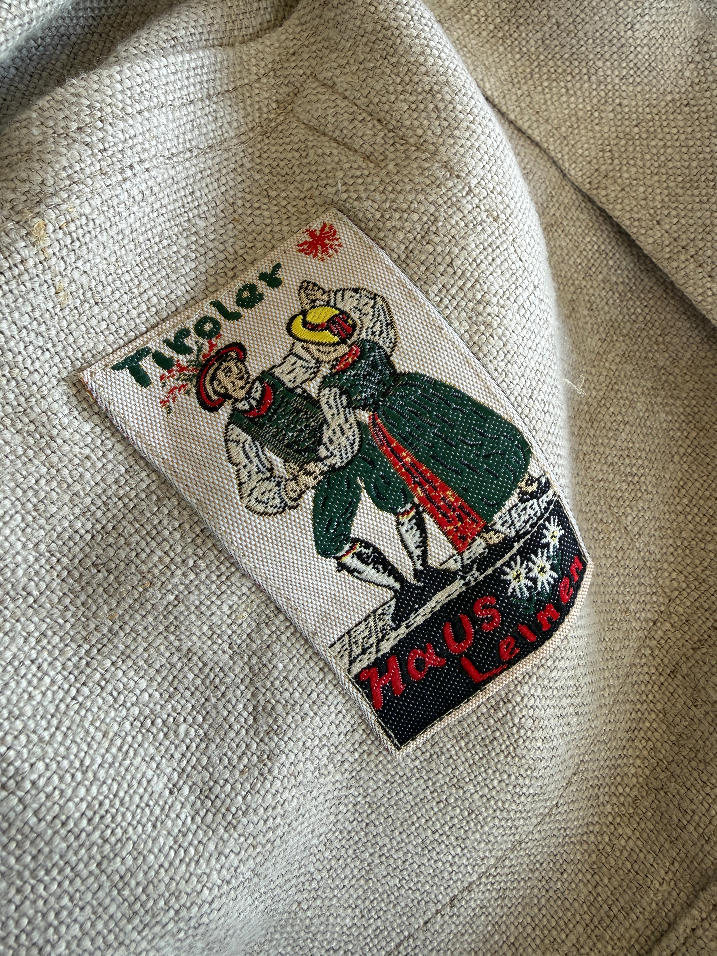 Gilet vintage Steinbock Tyrol in lino