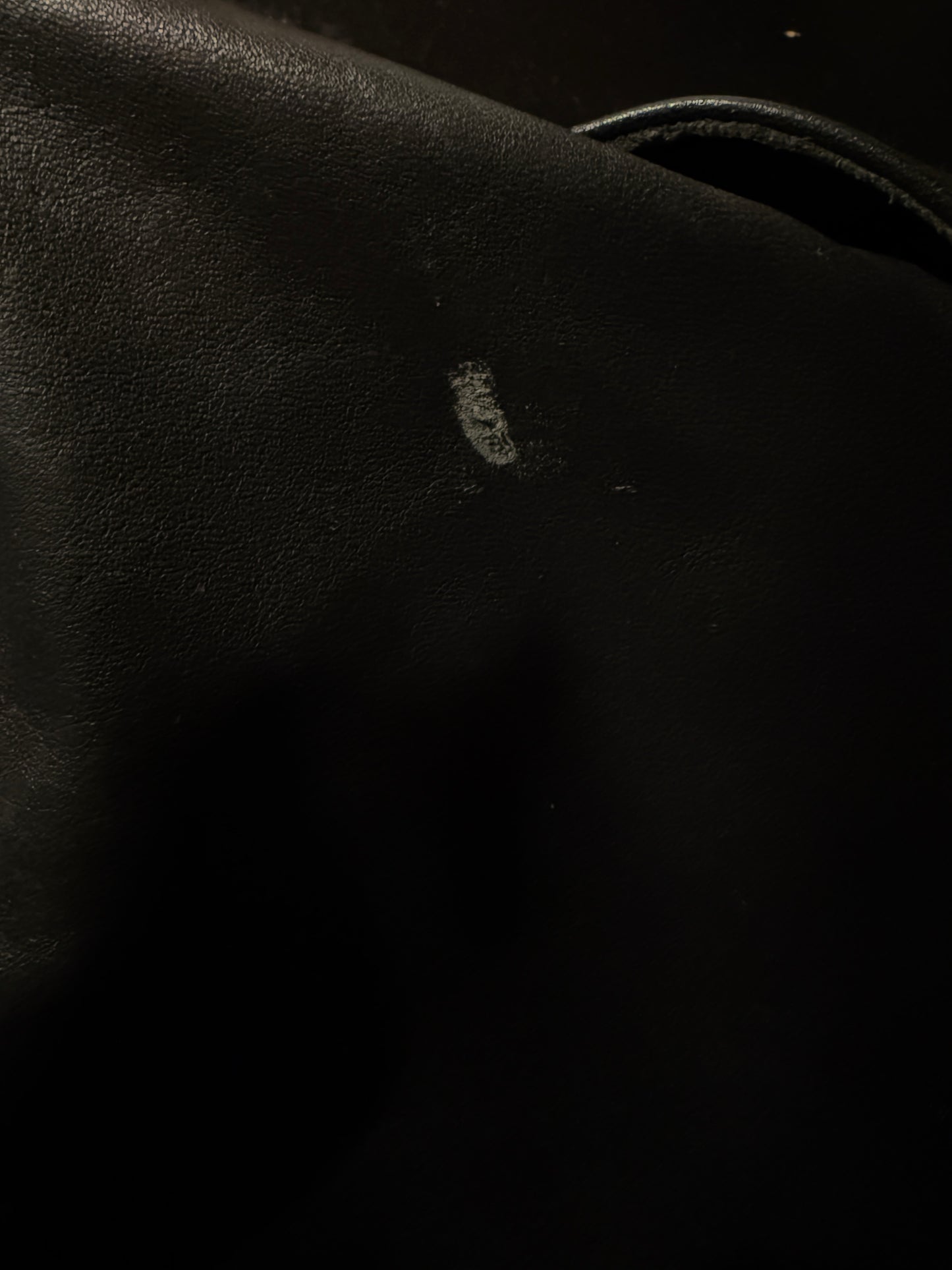 Giacca in pelle nera militare anni ’70