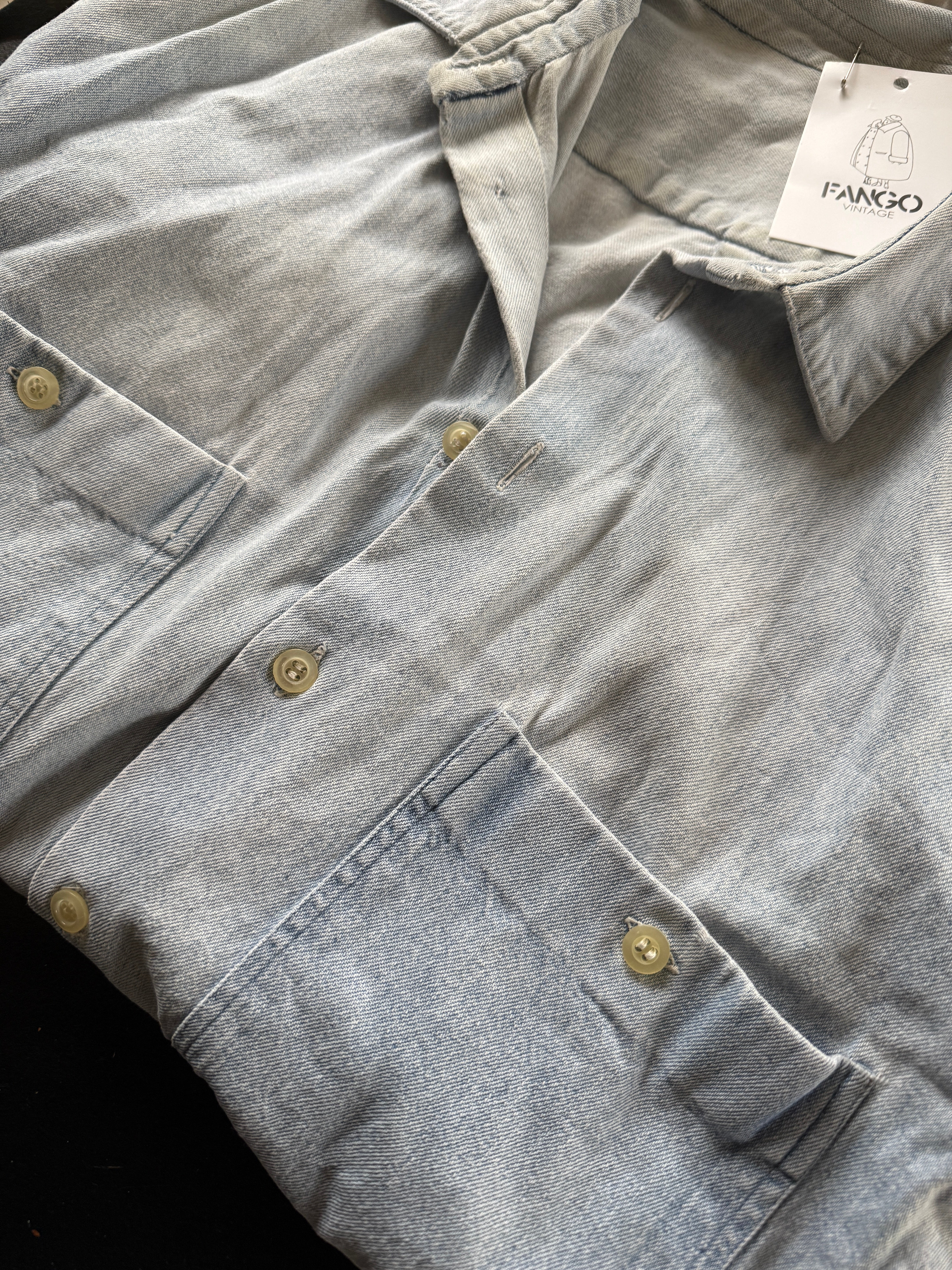 Camicia in denim blu vintage