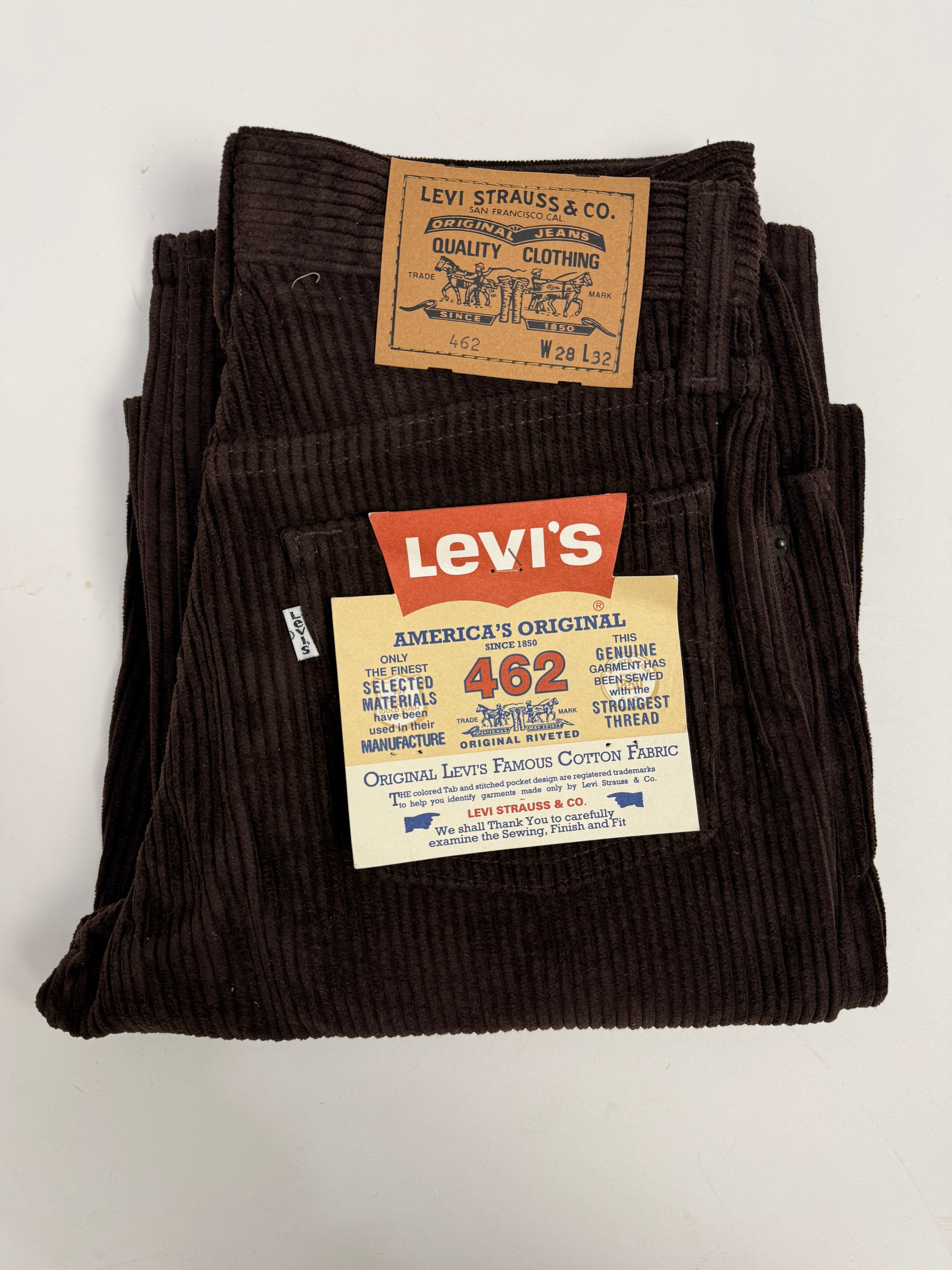 Pantaloni Levi’s 462 in velluto a coste anni ’70 - deadstock