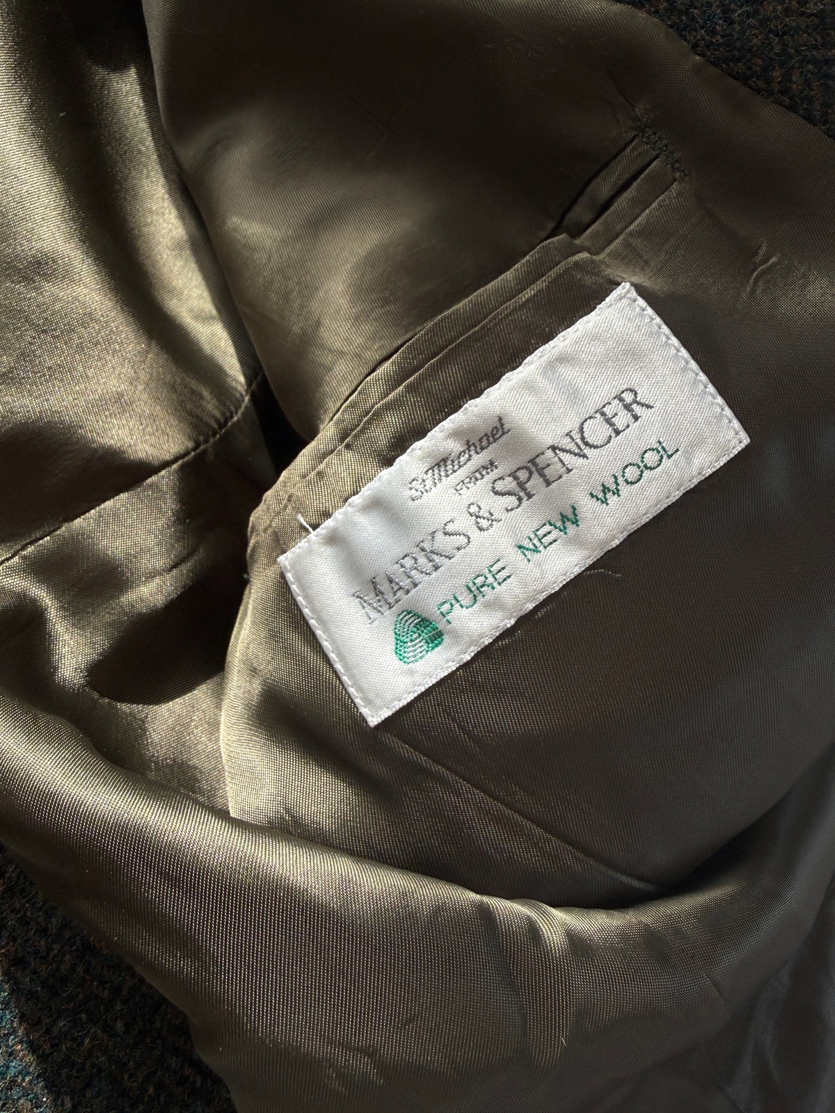 Giacca Marks & Spencer Vintage Lana Spina di Pesce - Taglia 48/M