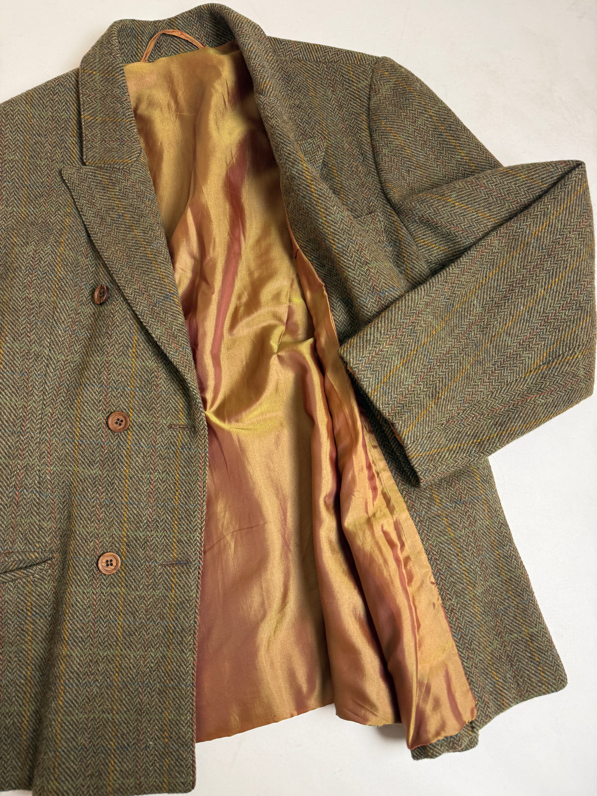 Blazer Doppiopetto Tweed Herringbone Vintage - Taglia 44/L