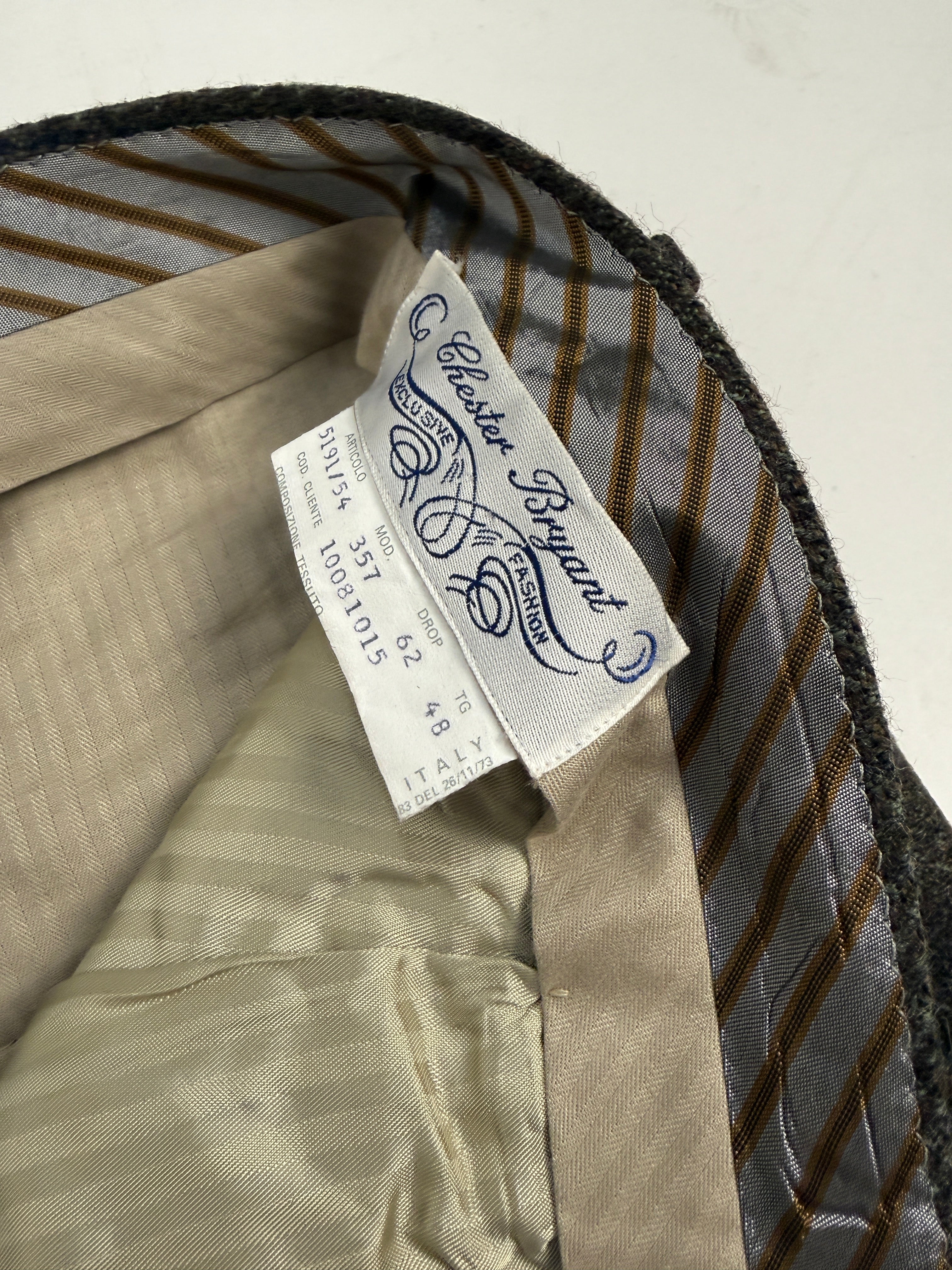Pantaloni sartoriali anni '70 Chester Bryant - lana a quadri