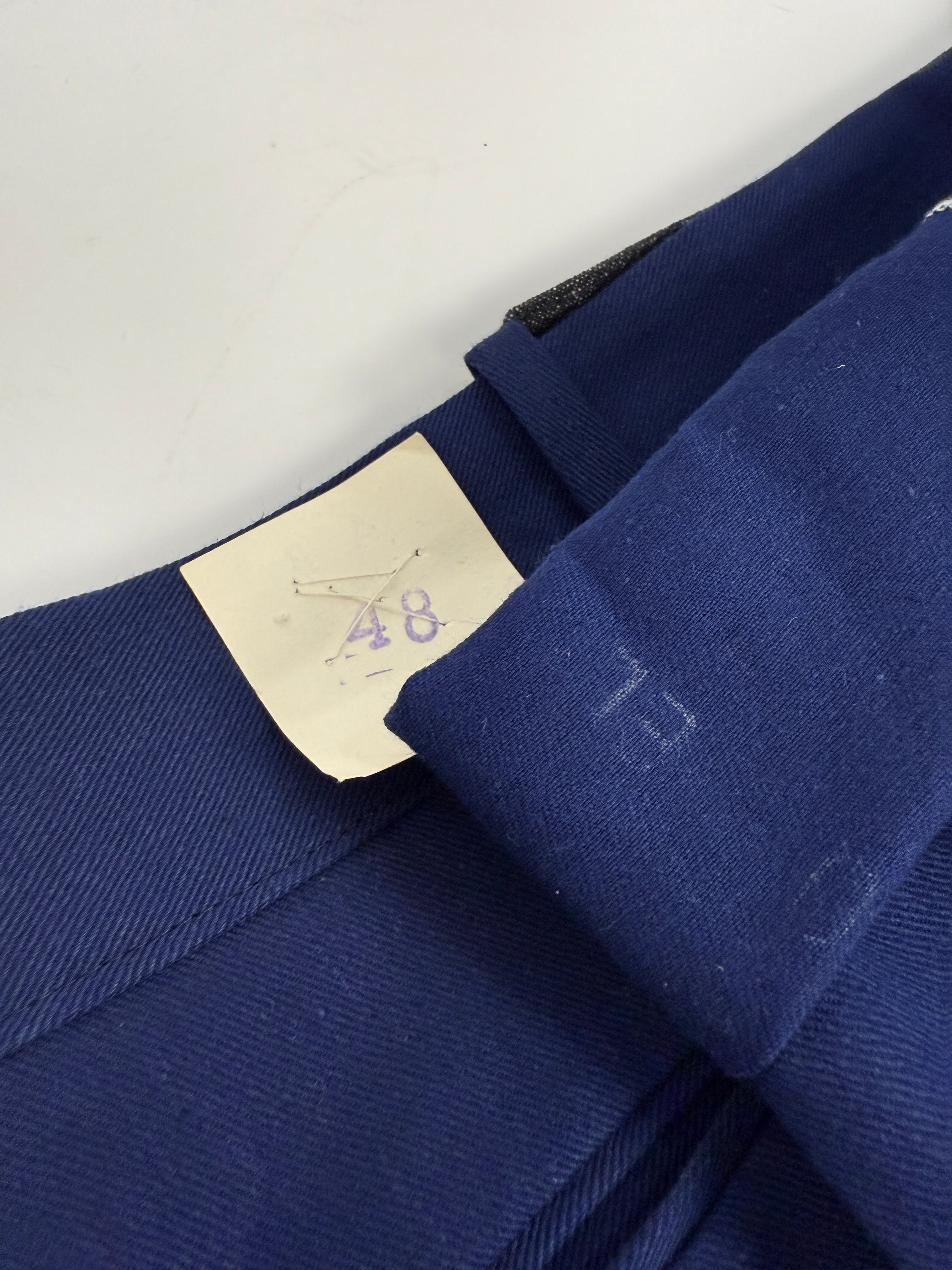 Pantaloni workwear anni ’70 blu navy in twill selvedge cimosa