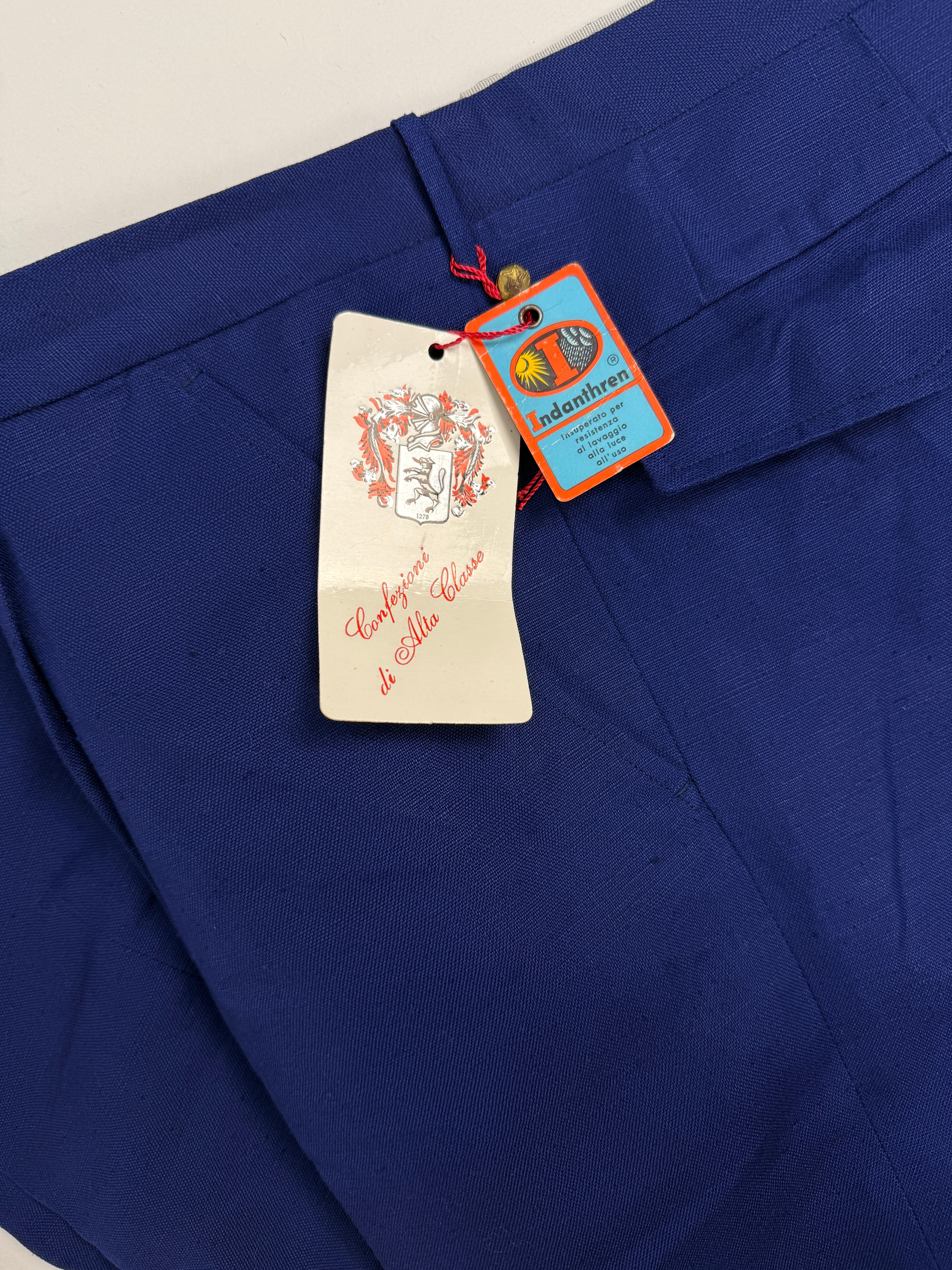 Pantalone Indanthren Anni '70 Johnny Guitar Deadstock - Taglia 48
