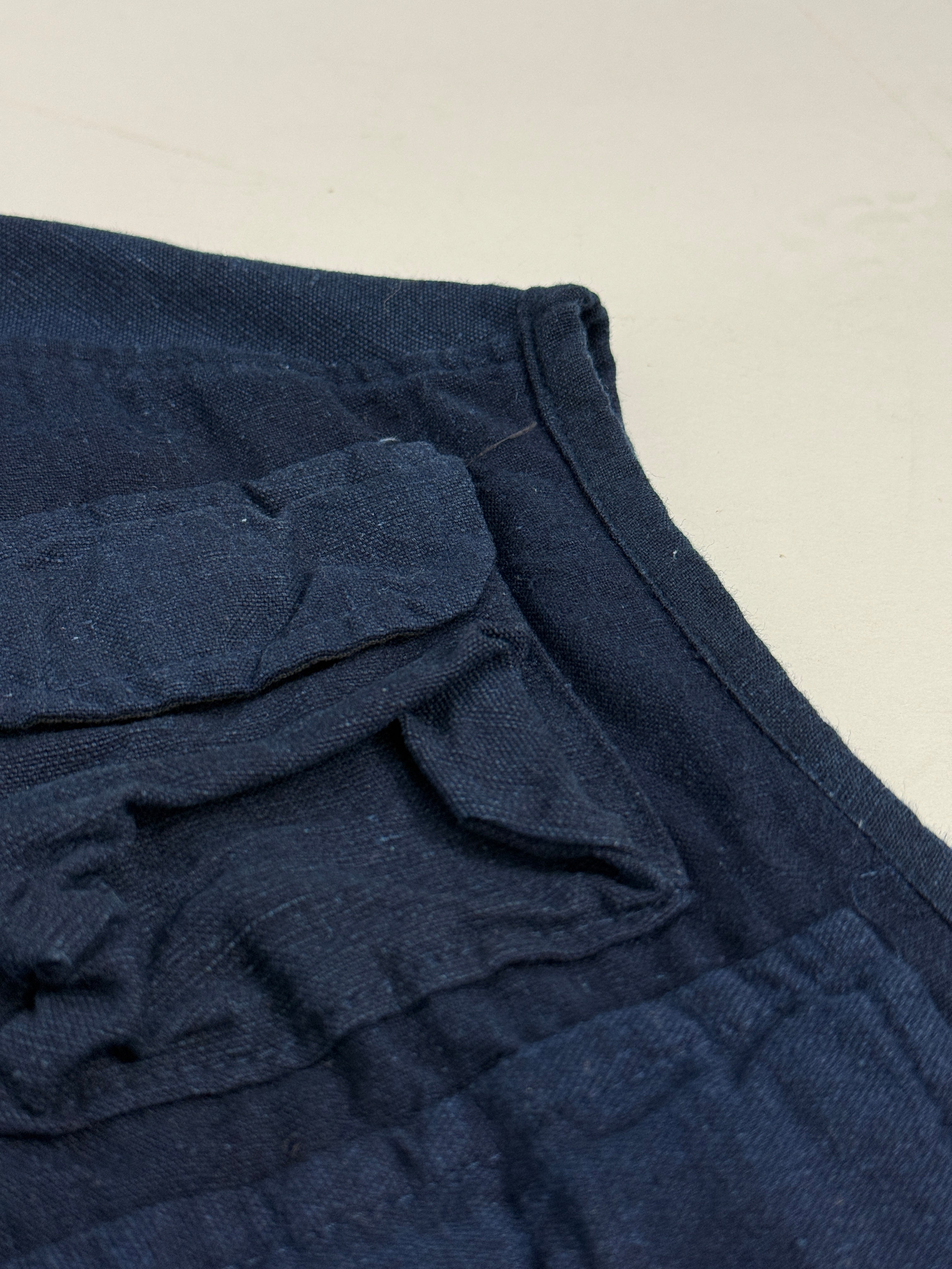 Gilet Vintage Multitasche Cotone Canvas Blu Navy - Taglia M