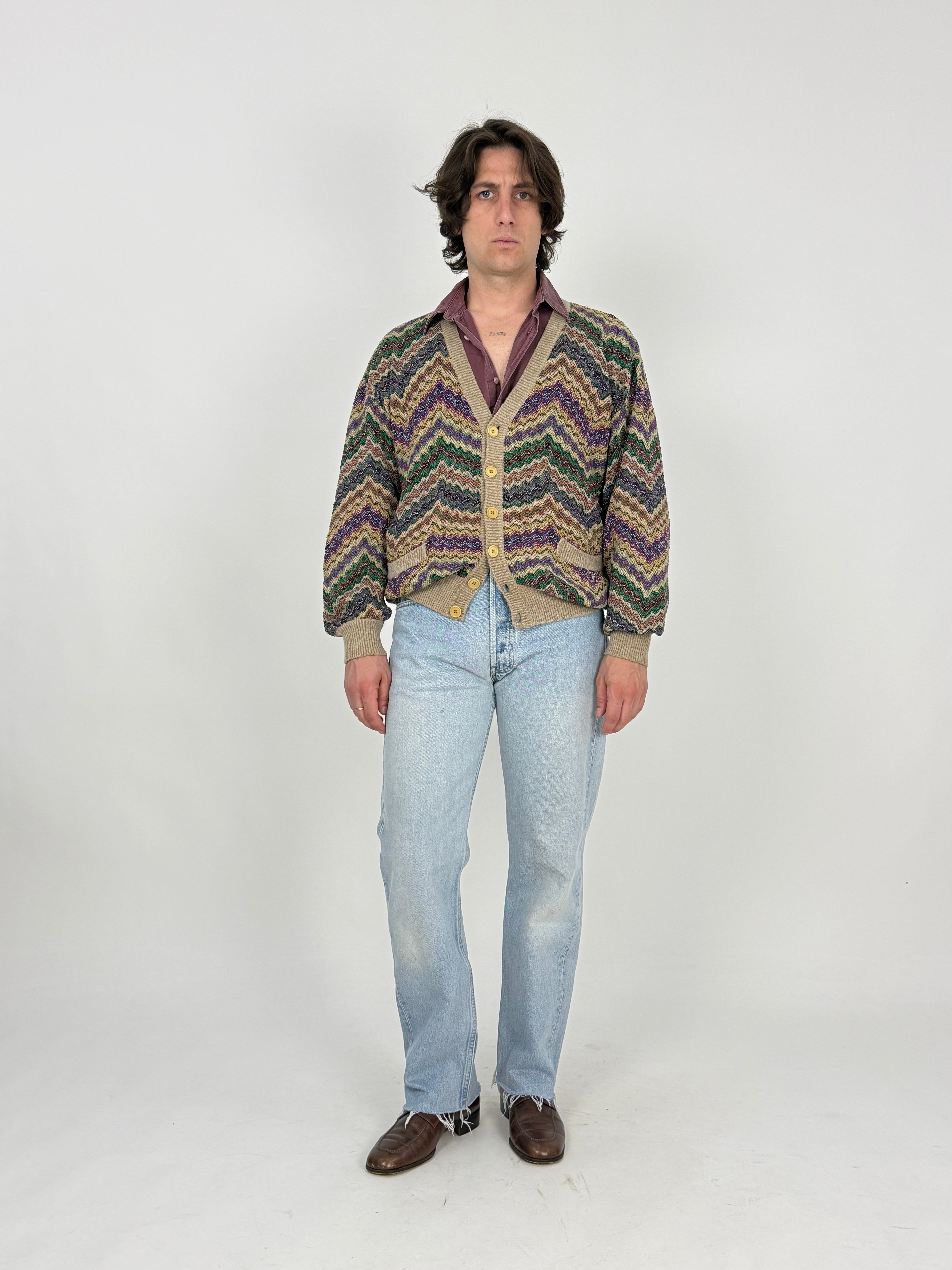 Cardigan Missoni Uomo Anni '70/'80 - Pezzo d'Archivio - Taglia M