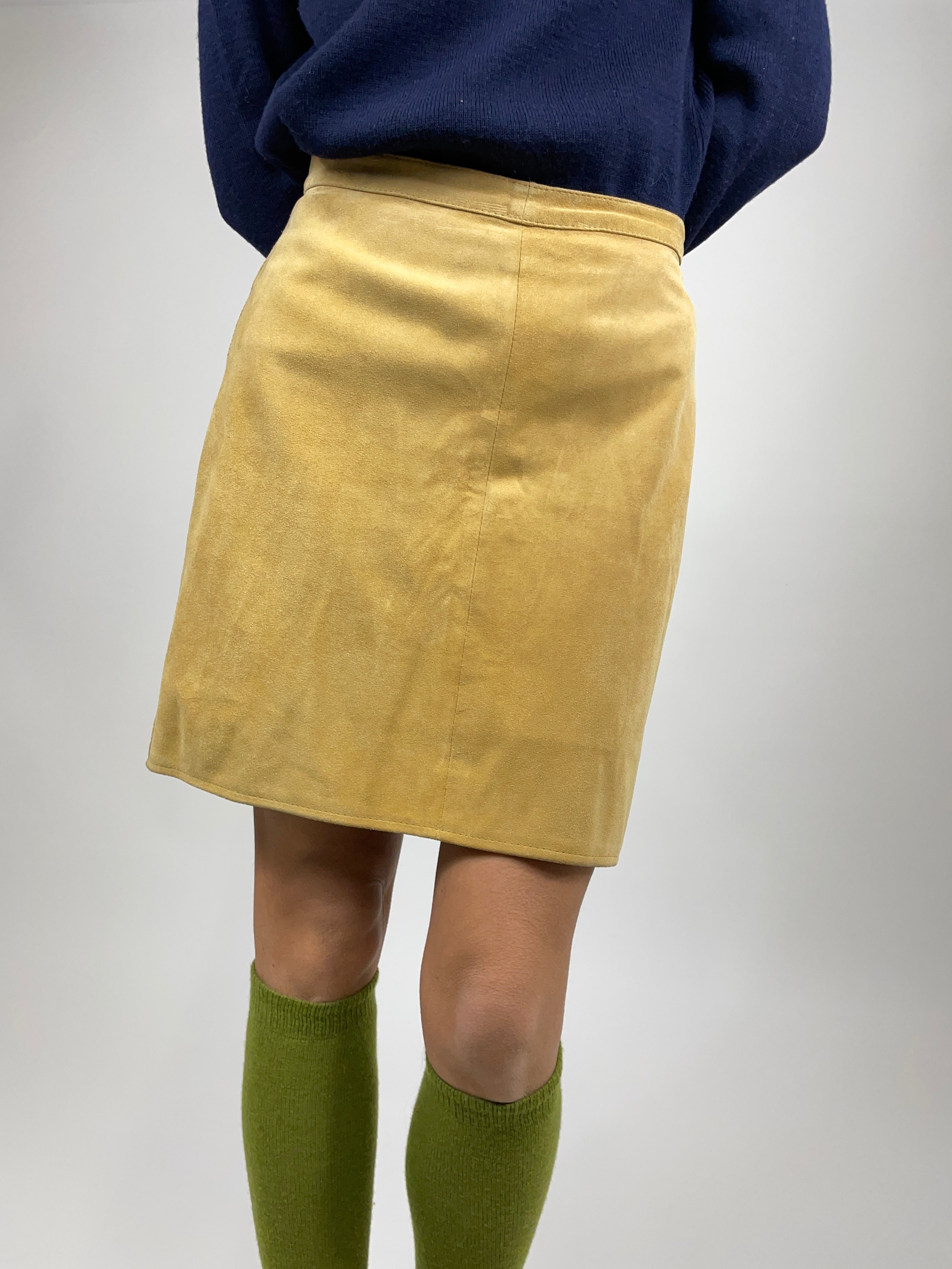 Gonna in pelle lavorazione artigiana