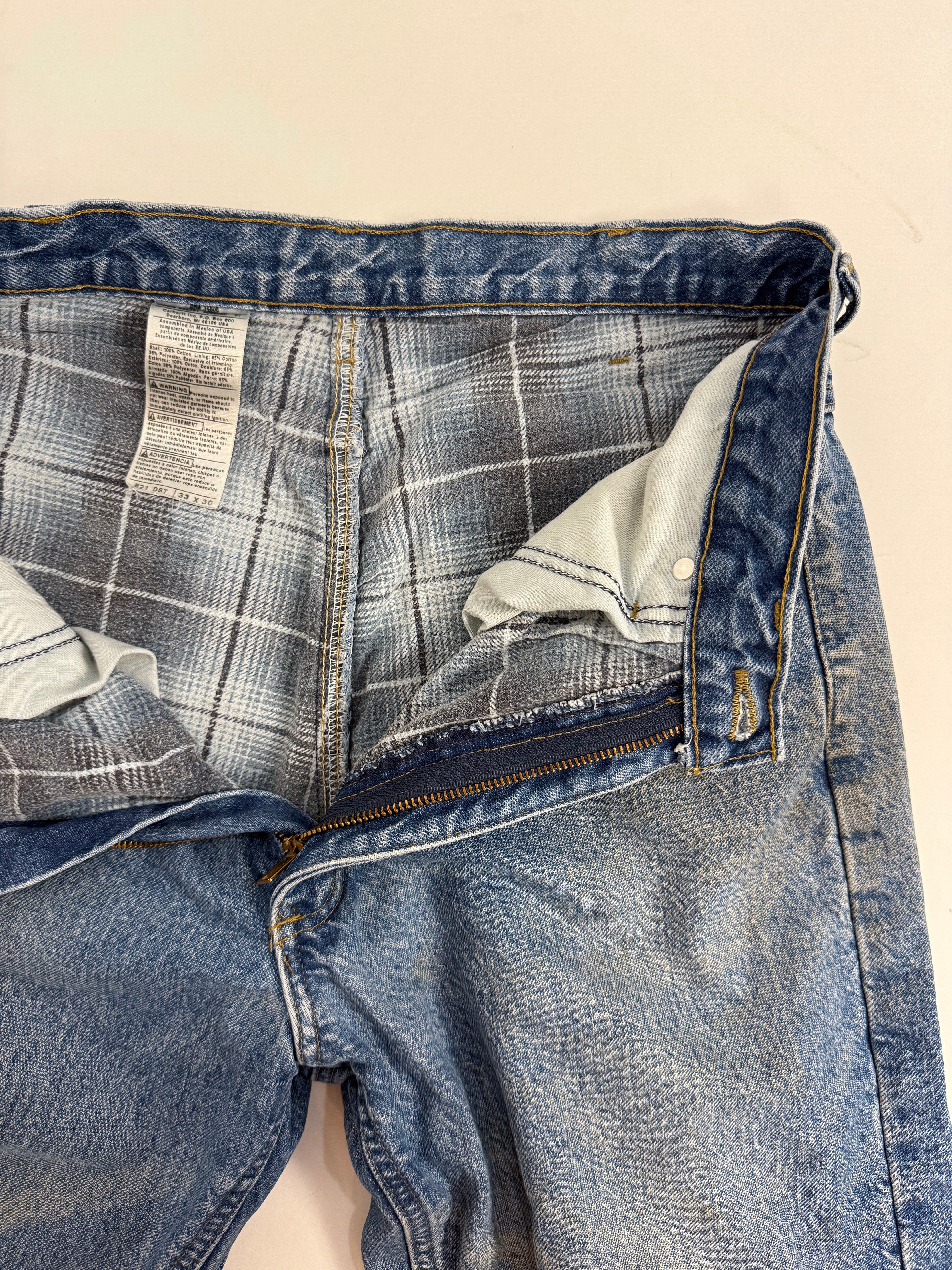 Carhartt Jeans Vintage Foderati in Flanella – Workwear Autentico Anni ’90