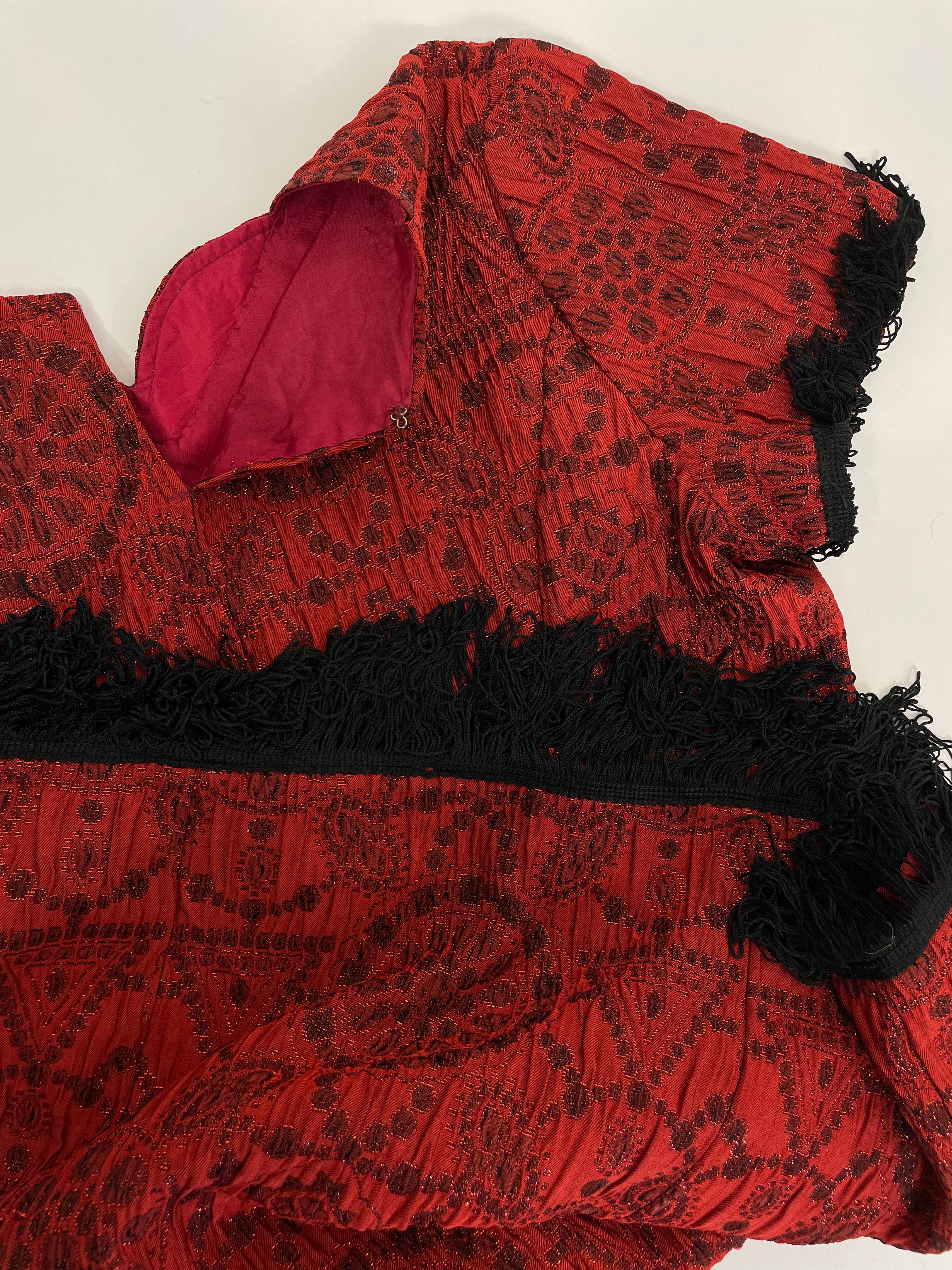 Abito corto anni '70 con frange