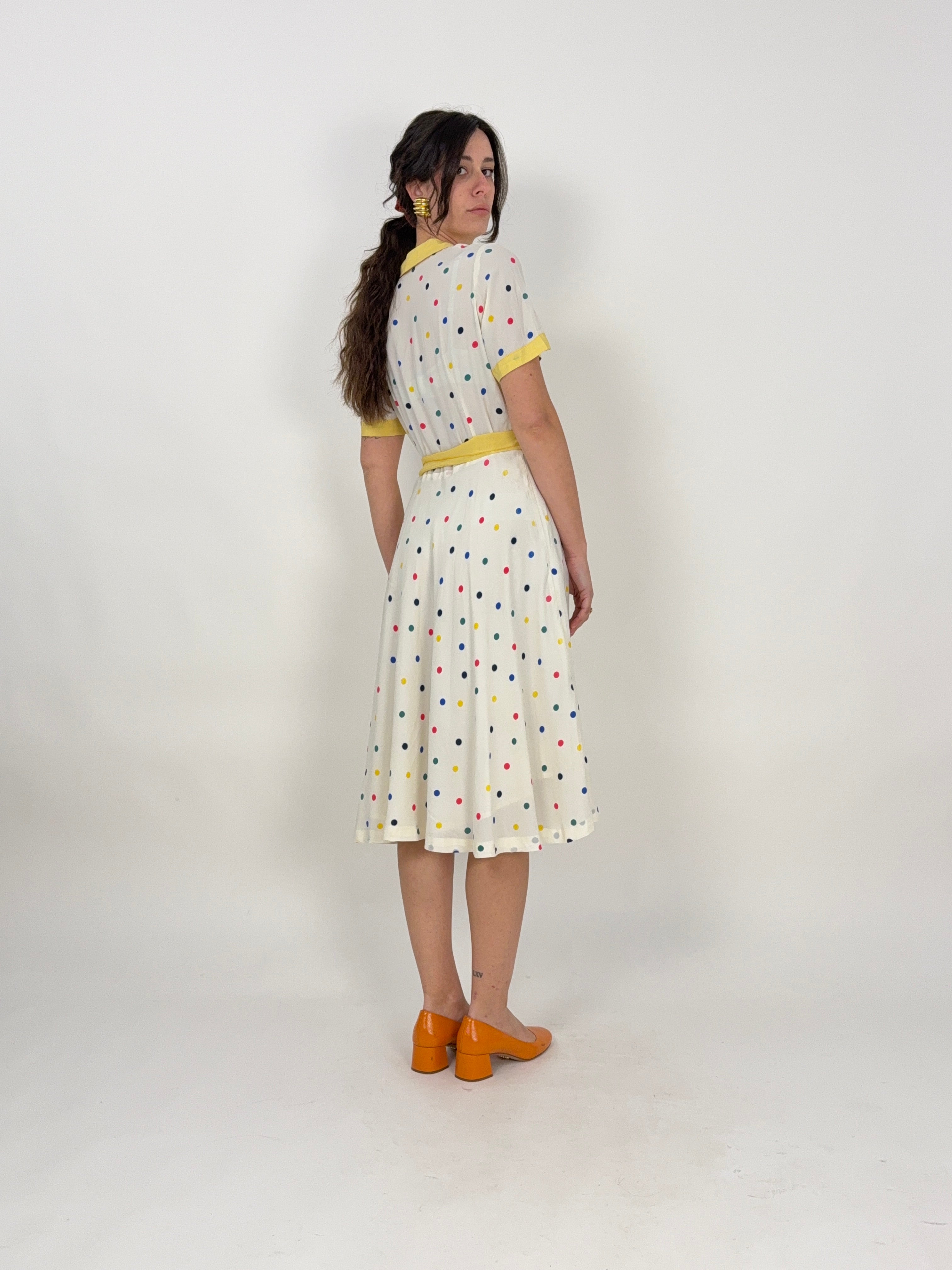 Abito sartoriale in pura seta anni '60