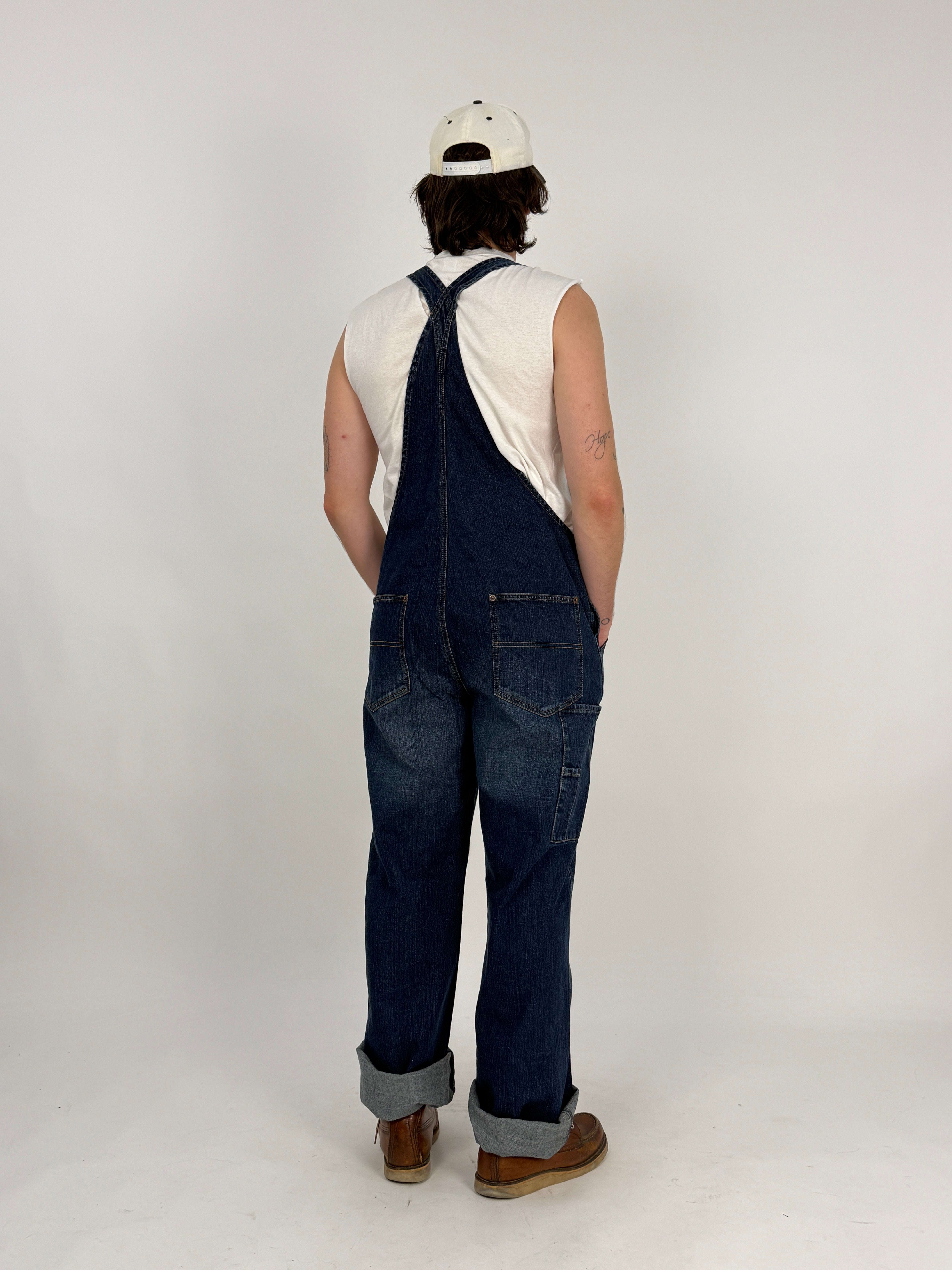 Salopette vintage Smith's American denim blu - vista posteriore