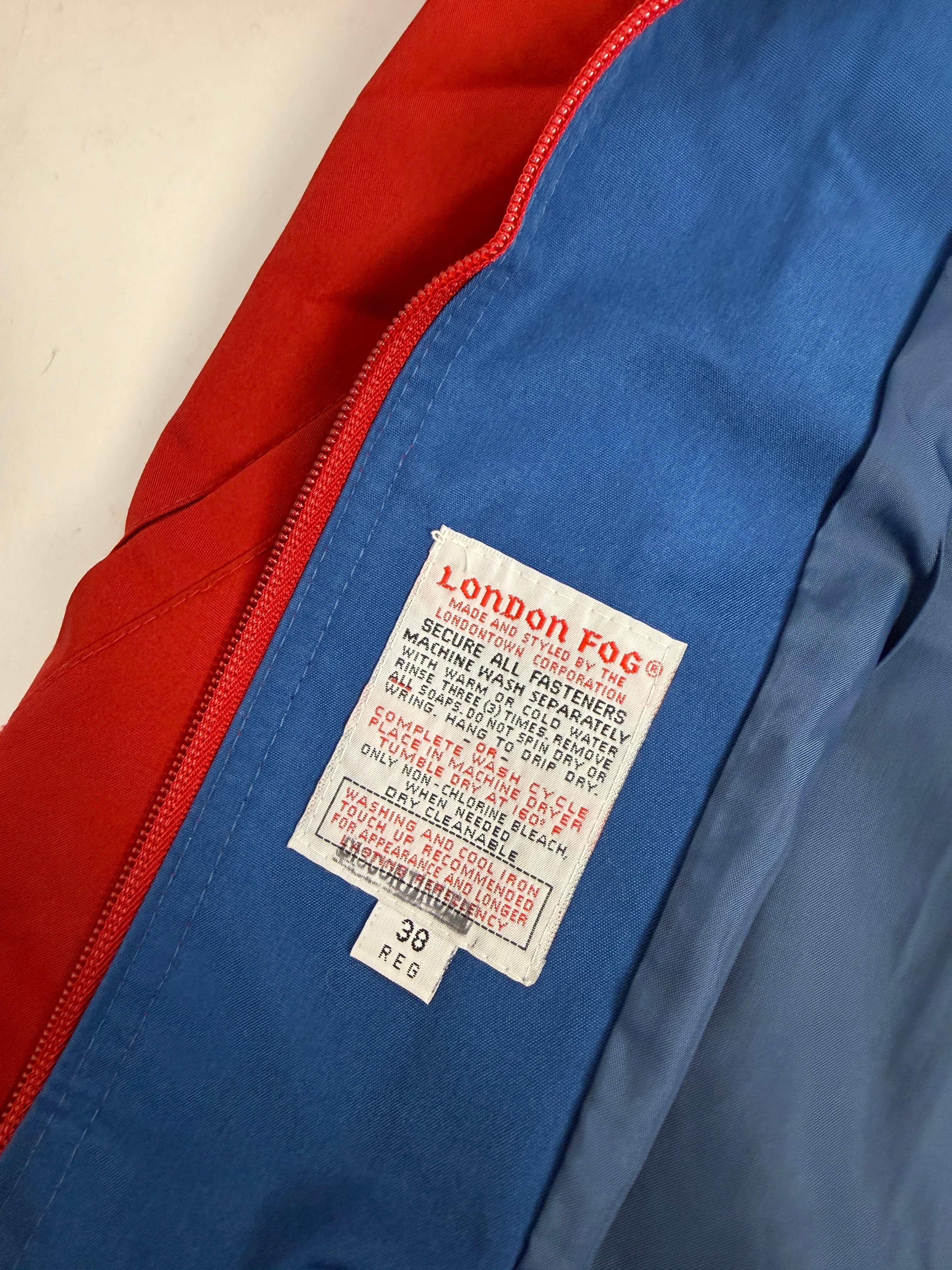 Giubbotto London Fog anni '70 in cotone rosso