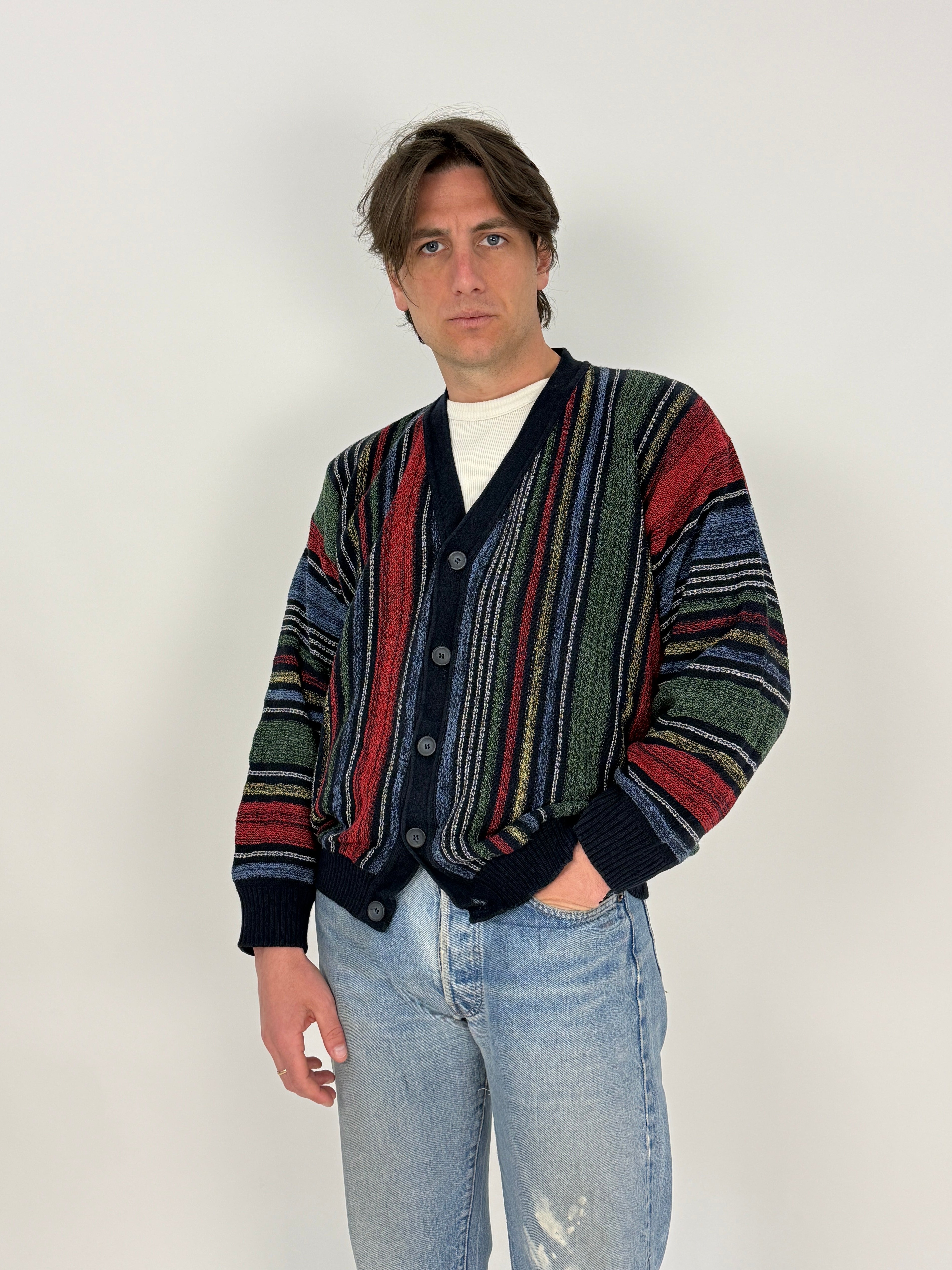 Cardigan anni '80 in cotone