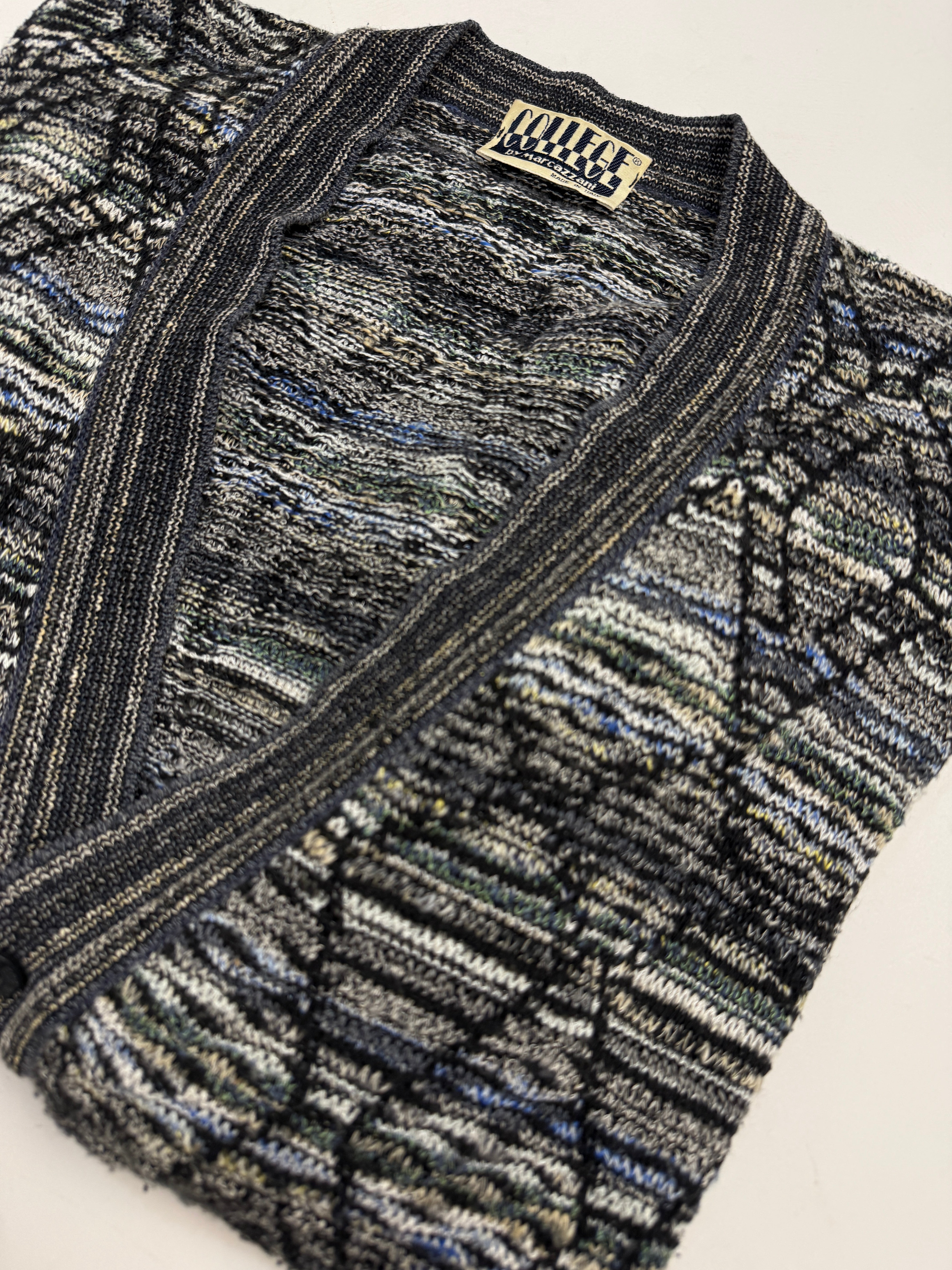 Cardigan Vintage College by Marcazzani Fiammato Multicolore – Taglia L