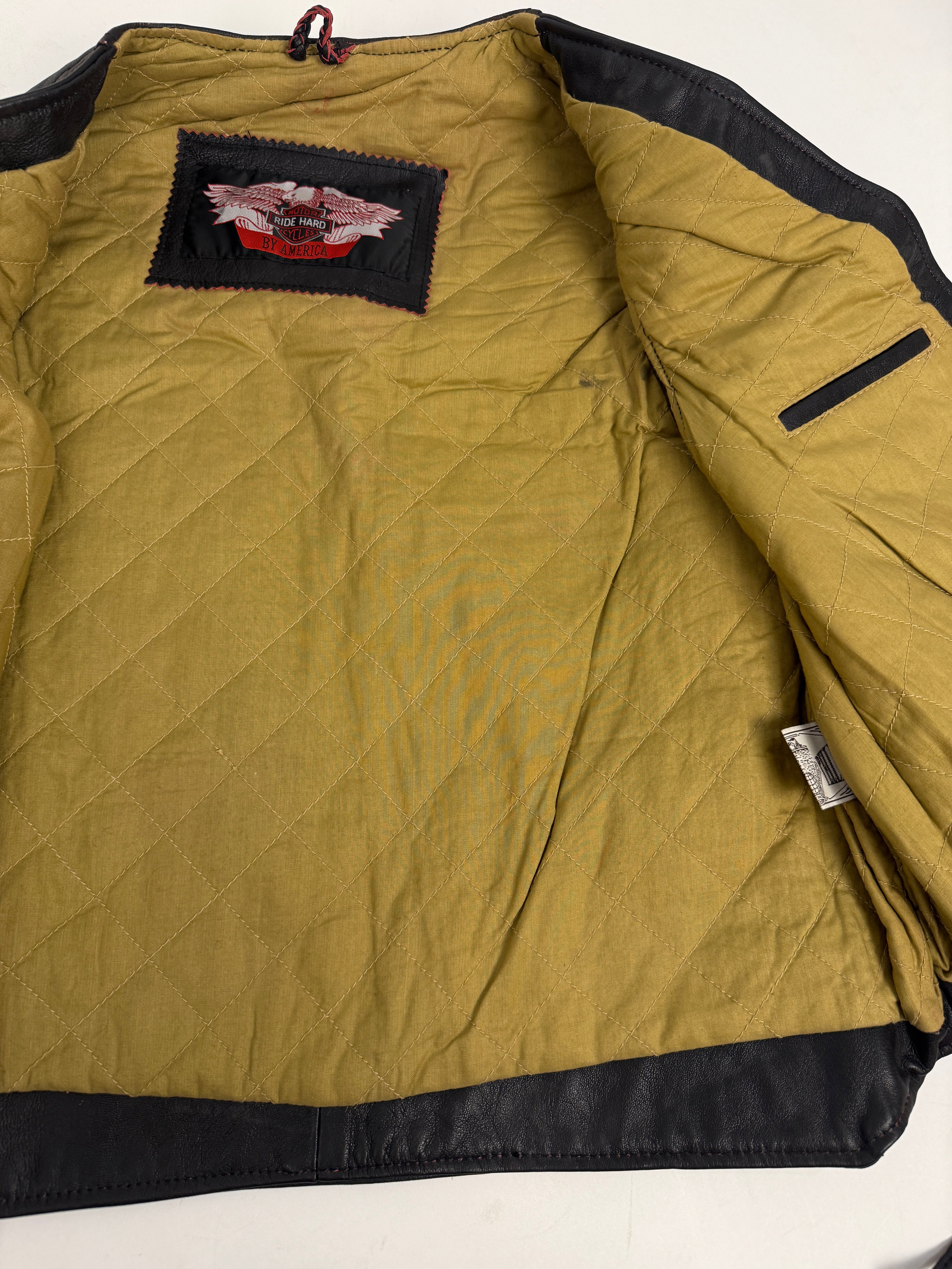 Gilet Biker Vintage in Vera Pelle - Taglia L