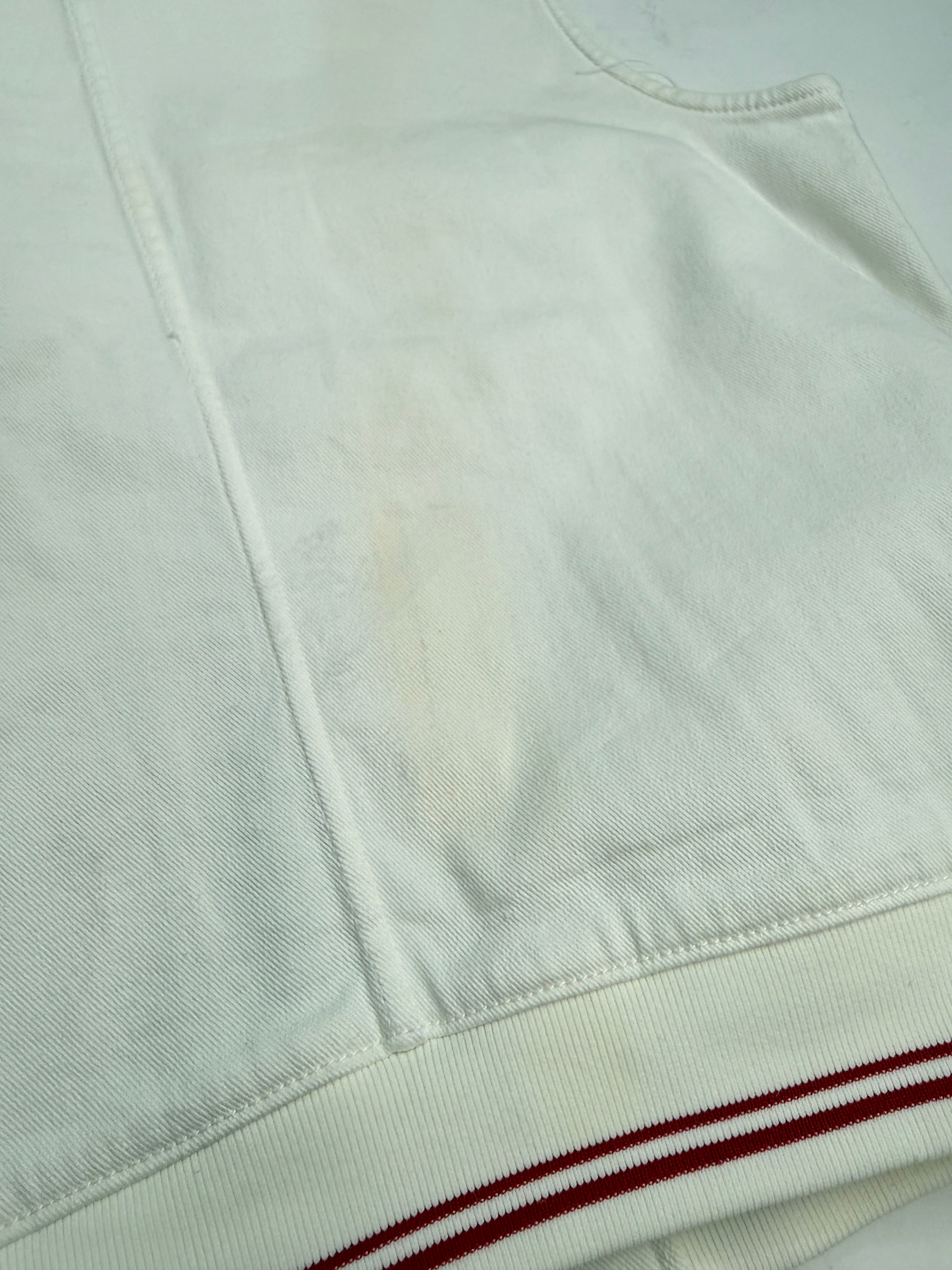 Gilet Vintage Prada Luna Rossa Bianco in Denim – America's Cup Anni 2000 - Taglia M/L