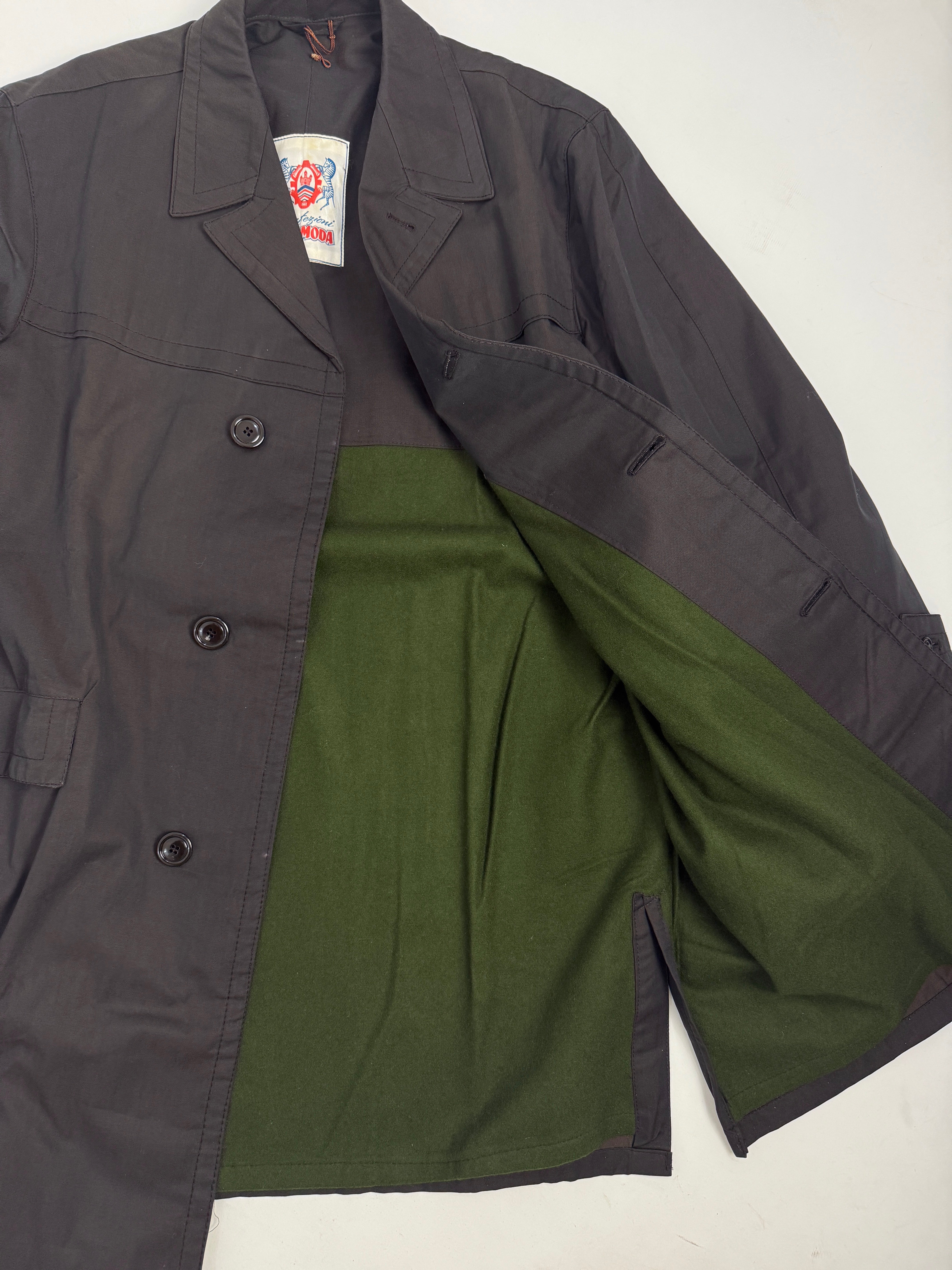 Trench anni '70 con fodera in lana