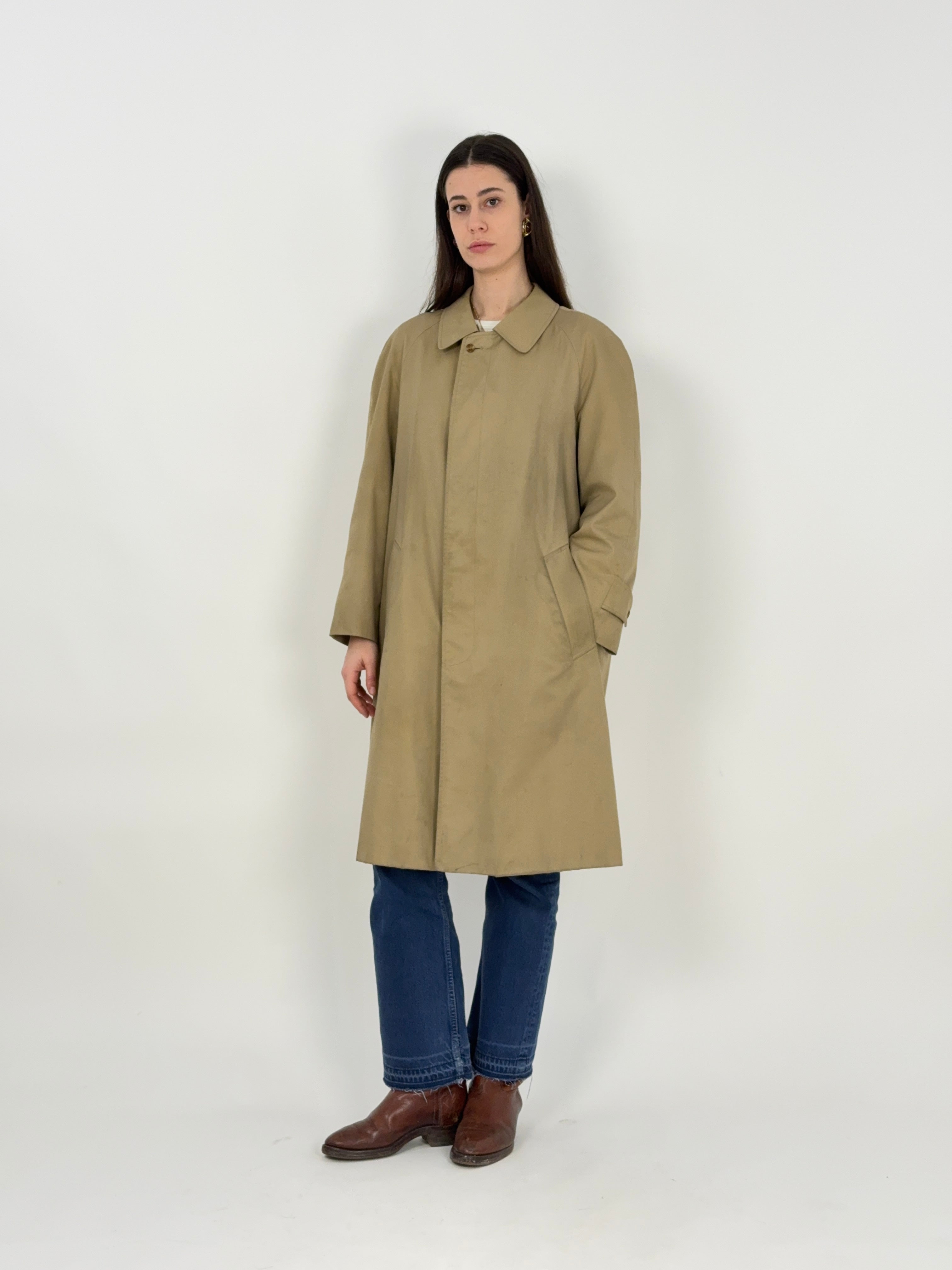 trench-aquascutum-london-da-donna-vintage-con-fodera-check-colore-beige