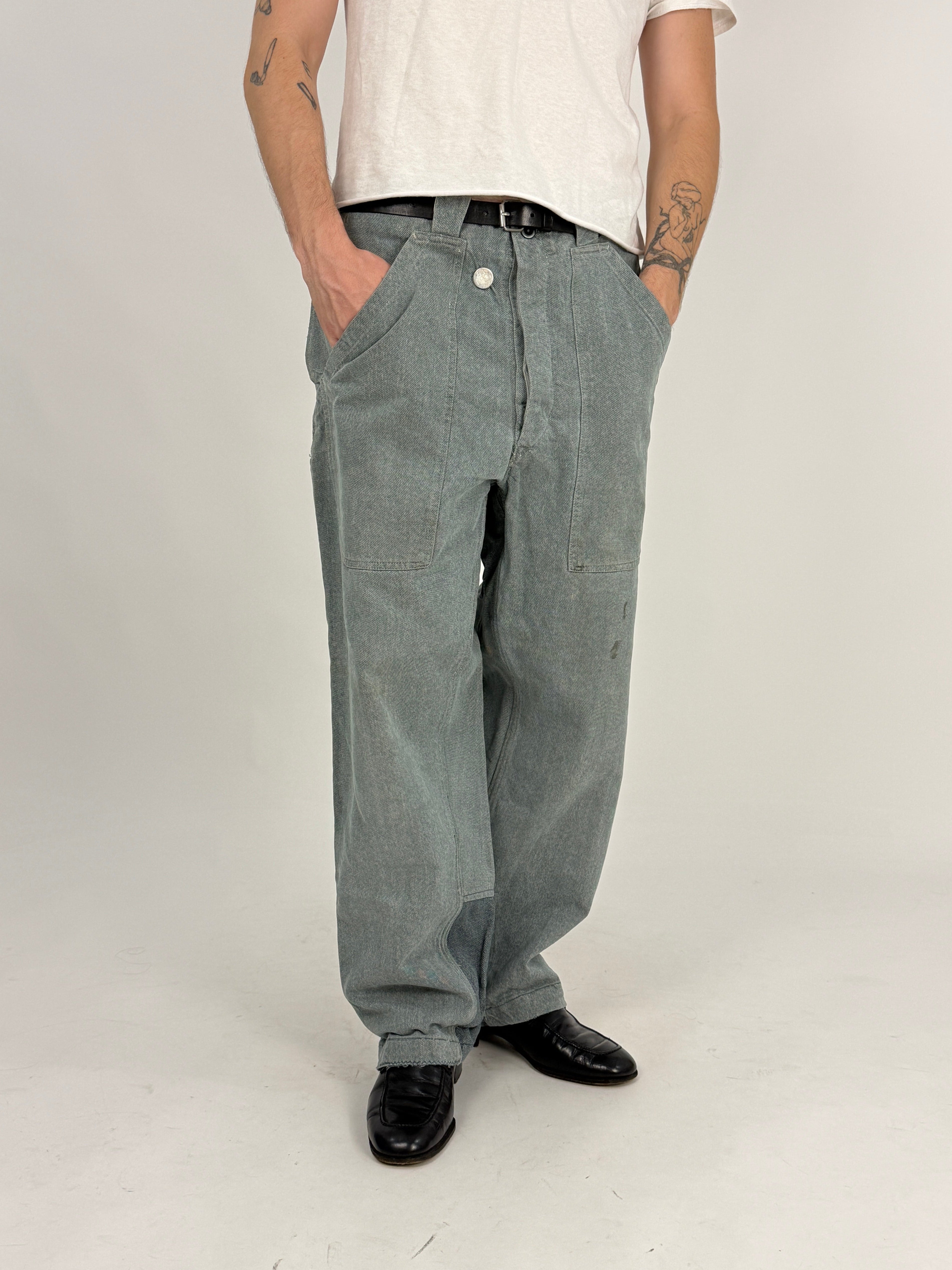 Pantaloni Militari da Lavoro Svizzeri Anni '60/'70