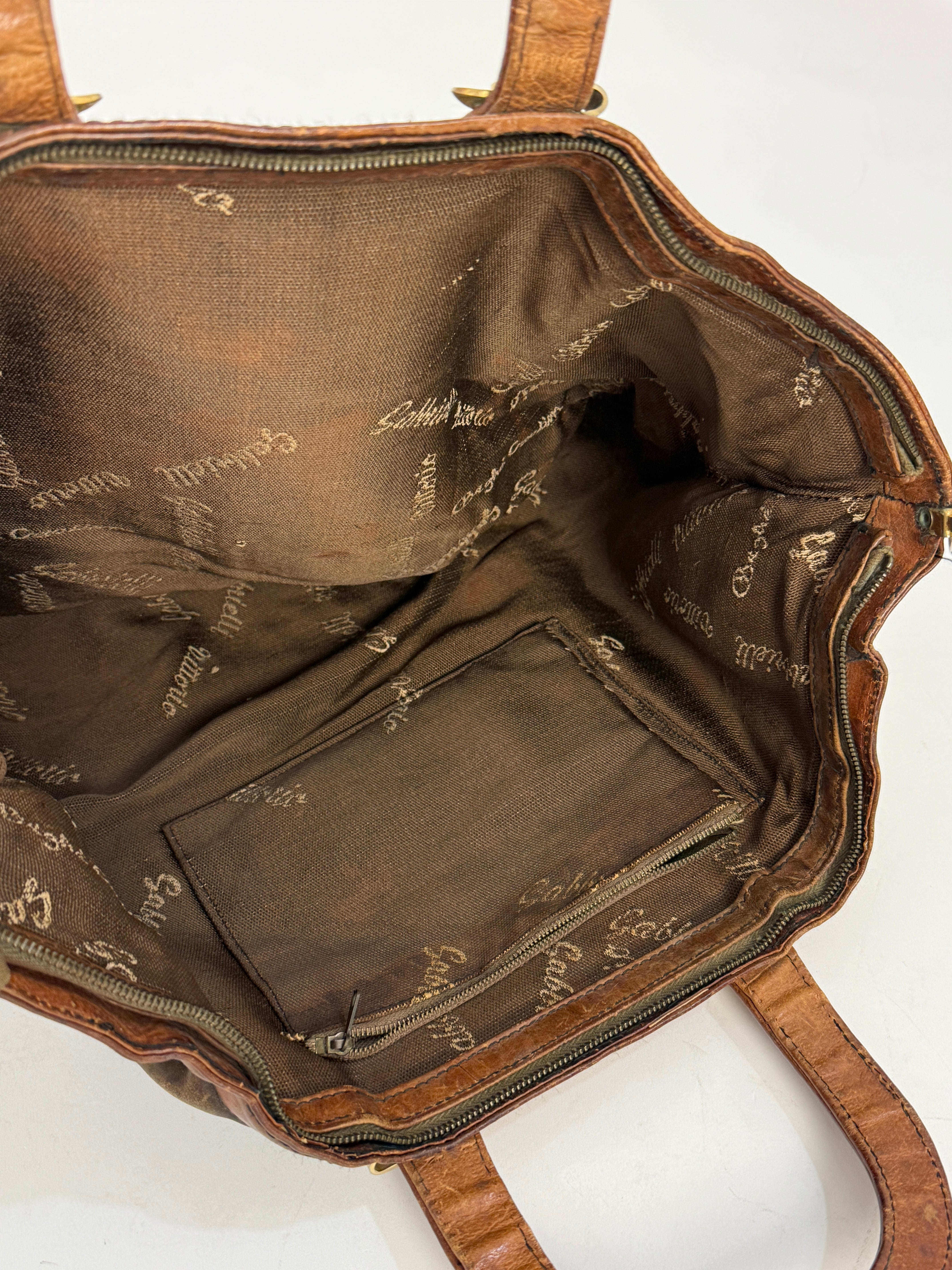 Borsa vintage in pelle marrone - Gabbrielli