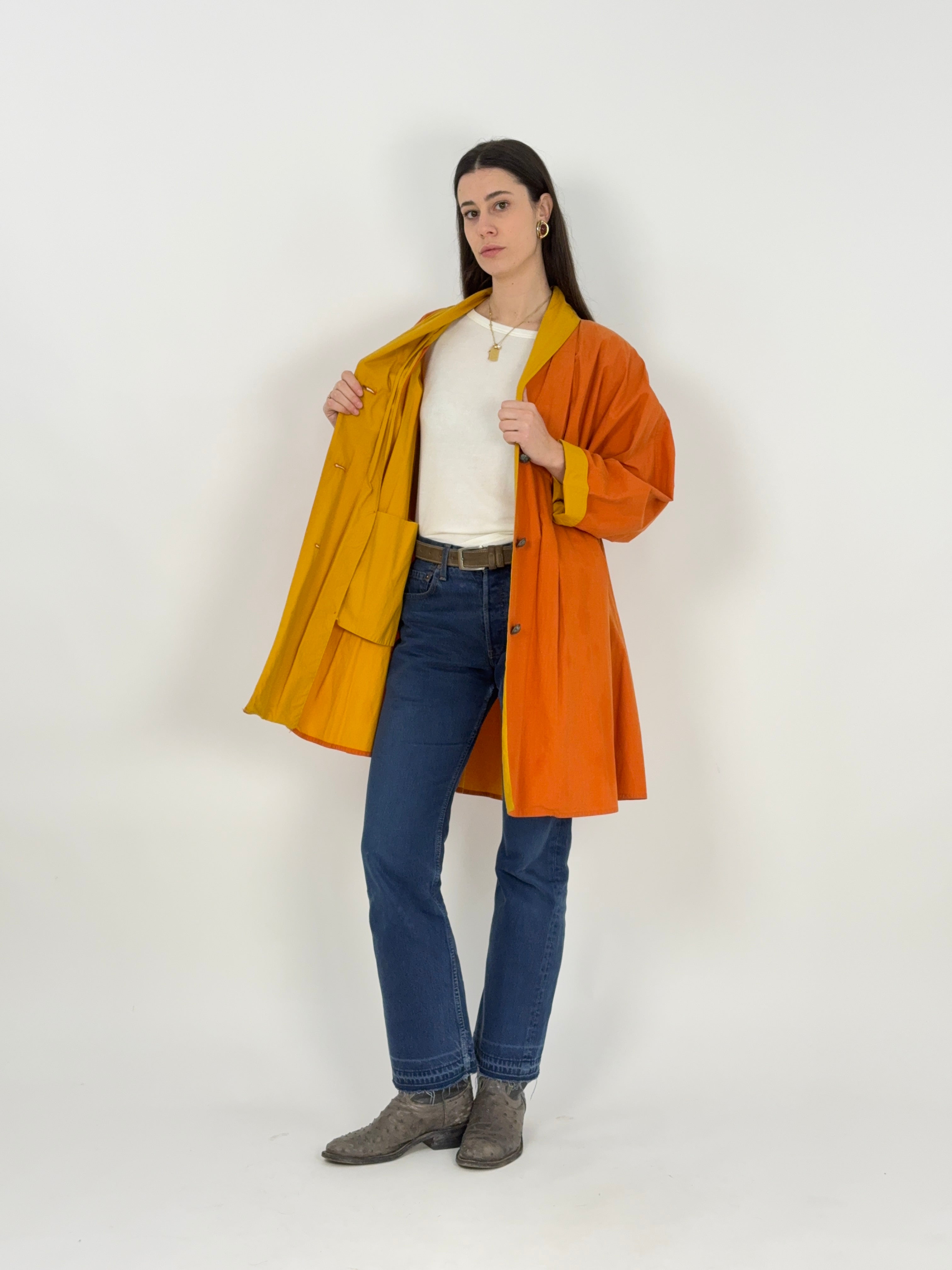 Soprabito Marella in cotone bicolore