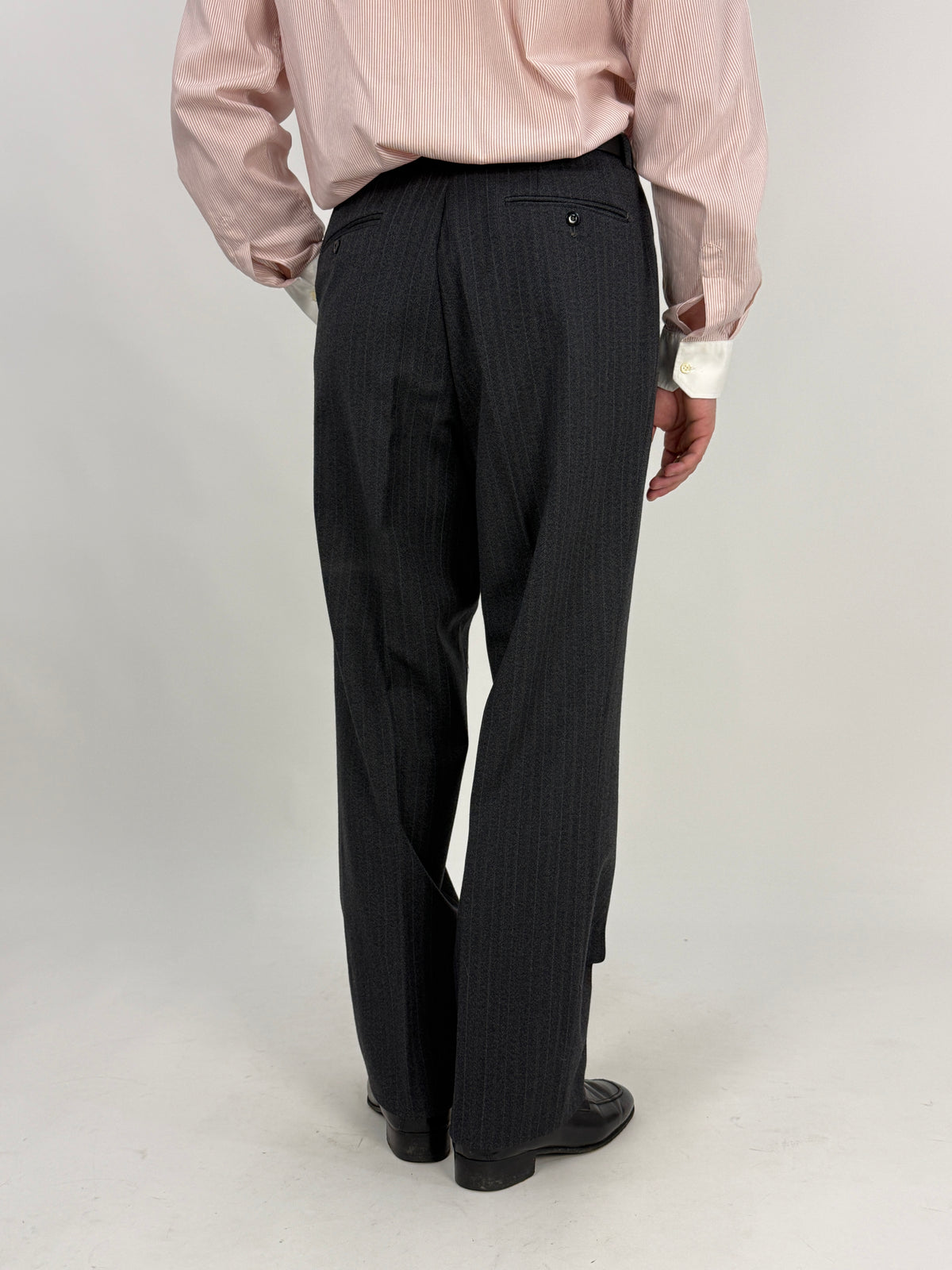 Abito Sartoriale Vintage Lebole 3 Pezzi Gessato Grigio - Taglia 48/50