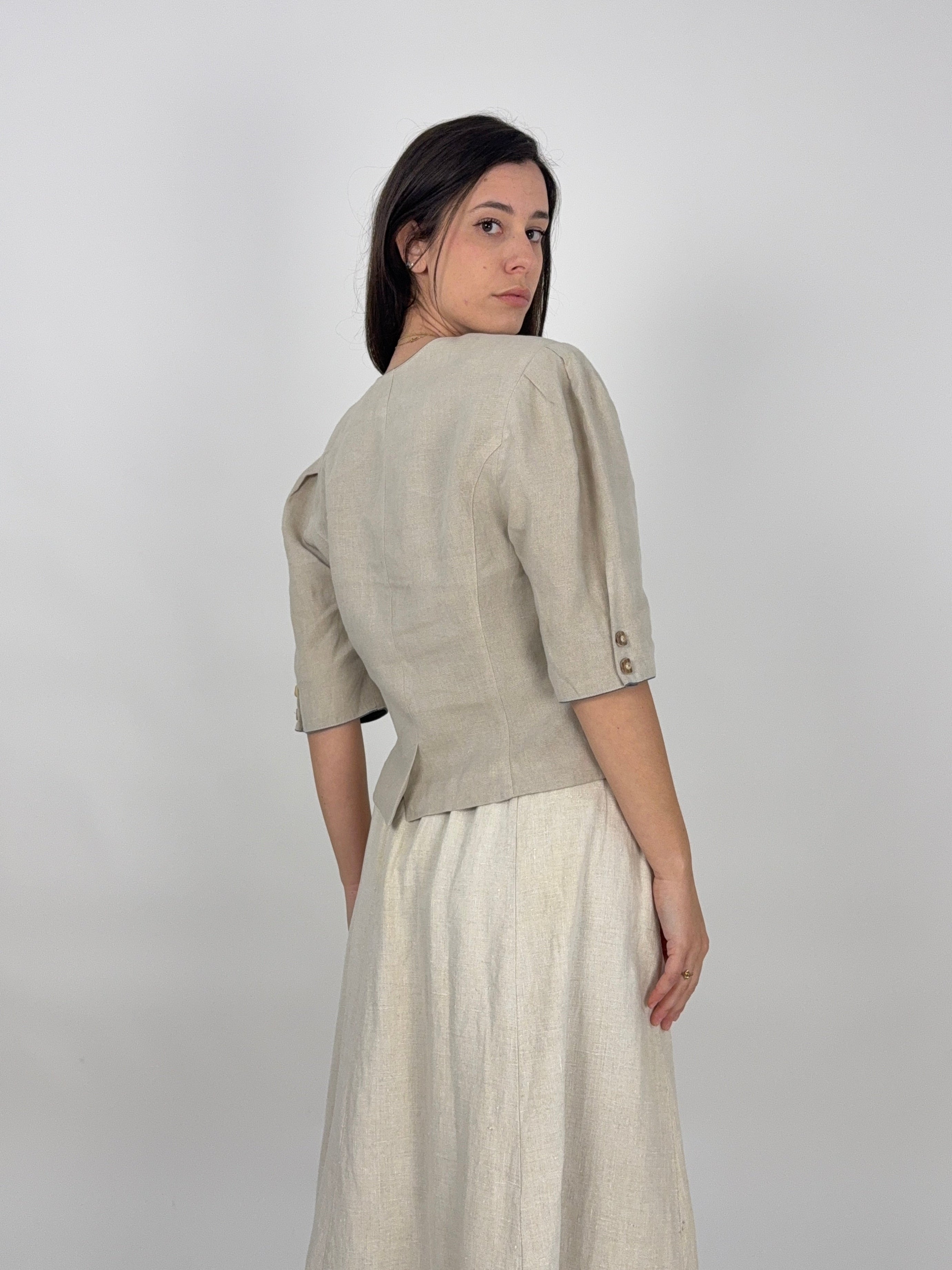 Giacca Giesswein Austriaca vintage in lino