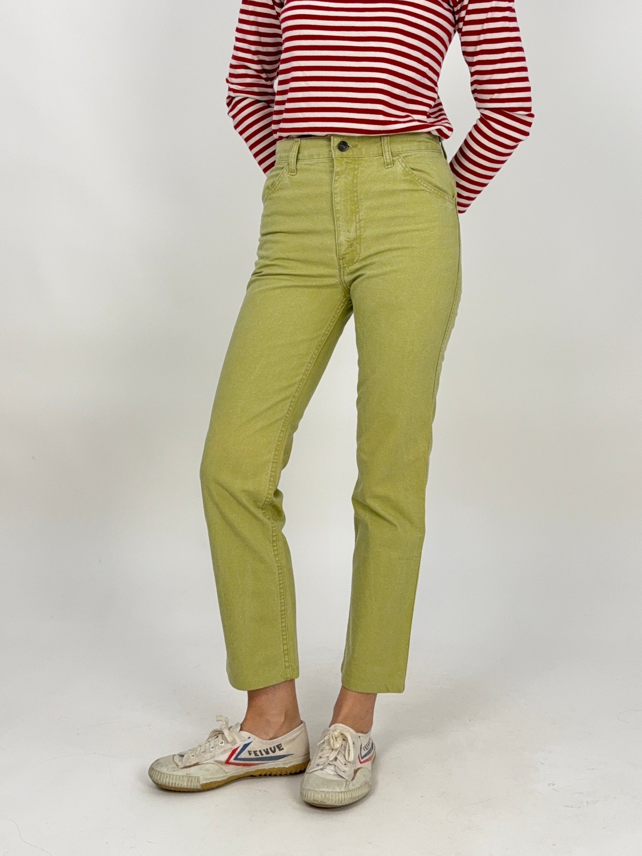 levi's vintage da donna in cotone verde lime