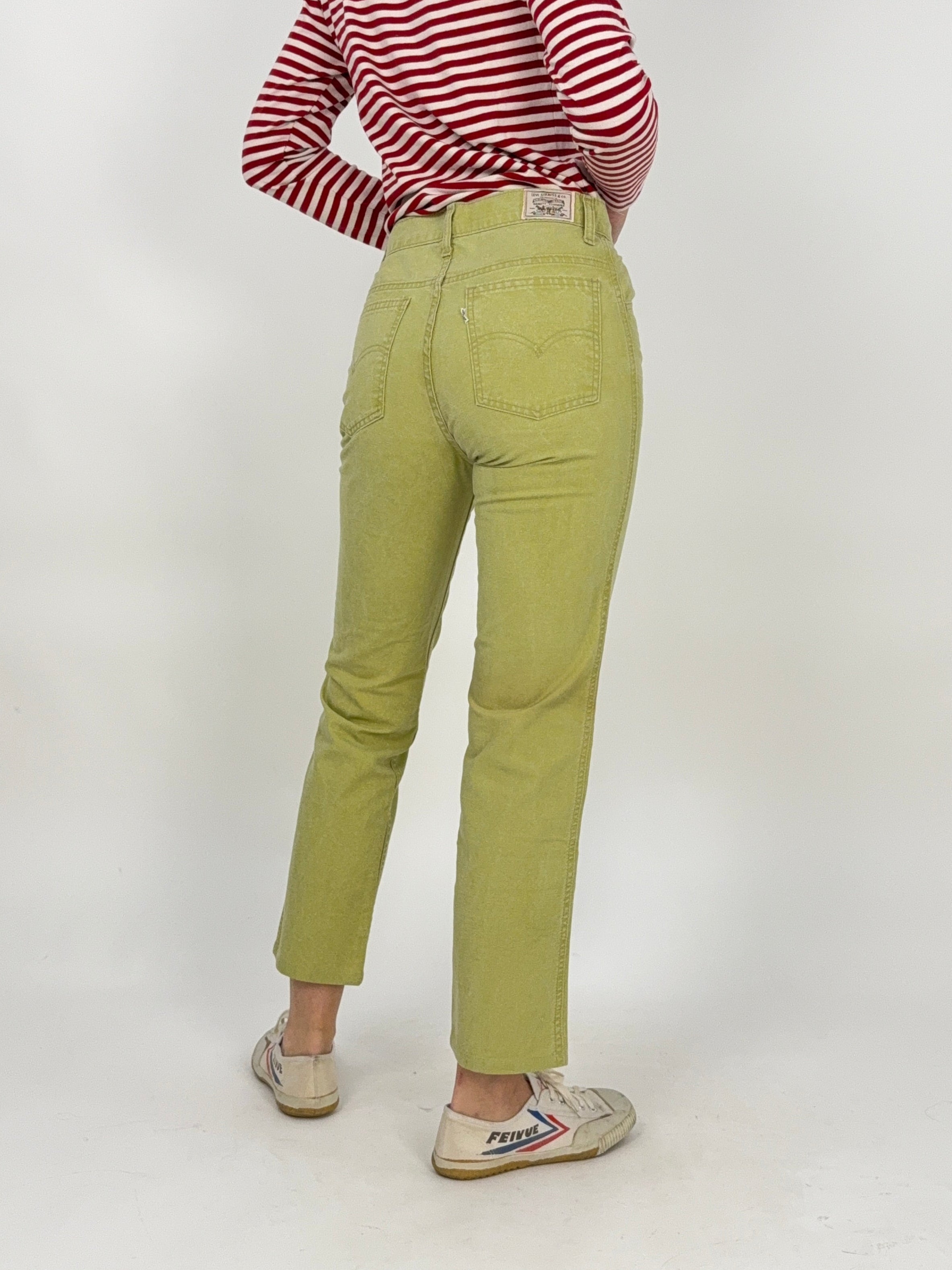 jeans levi's vintage in cotone lime da donna
