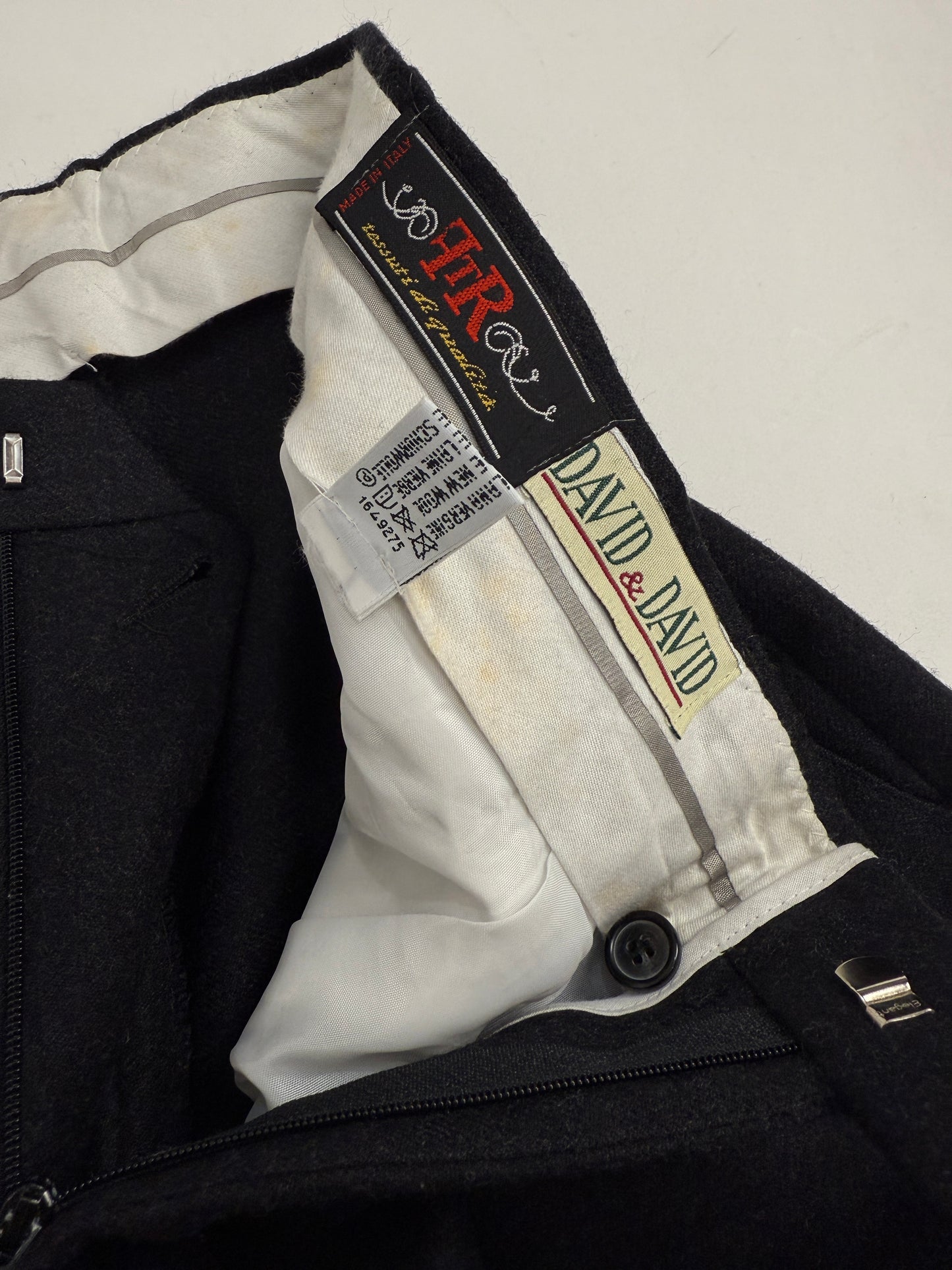 Pantaloni sartoriali in pura lana vergine