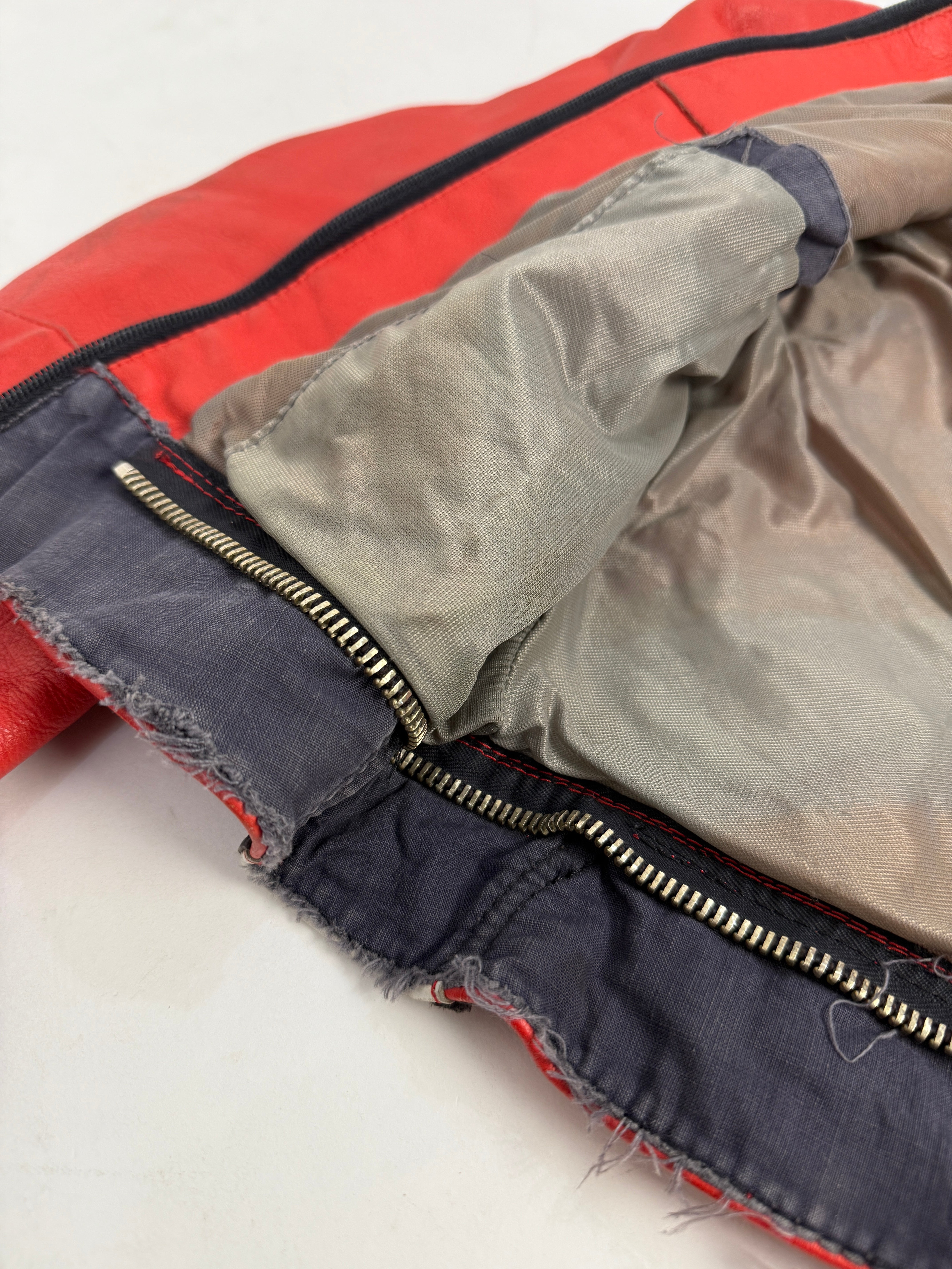Giacca Dainese vintage in pelle rossa anni '80