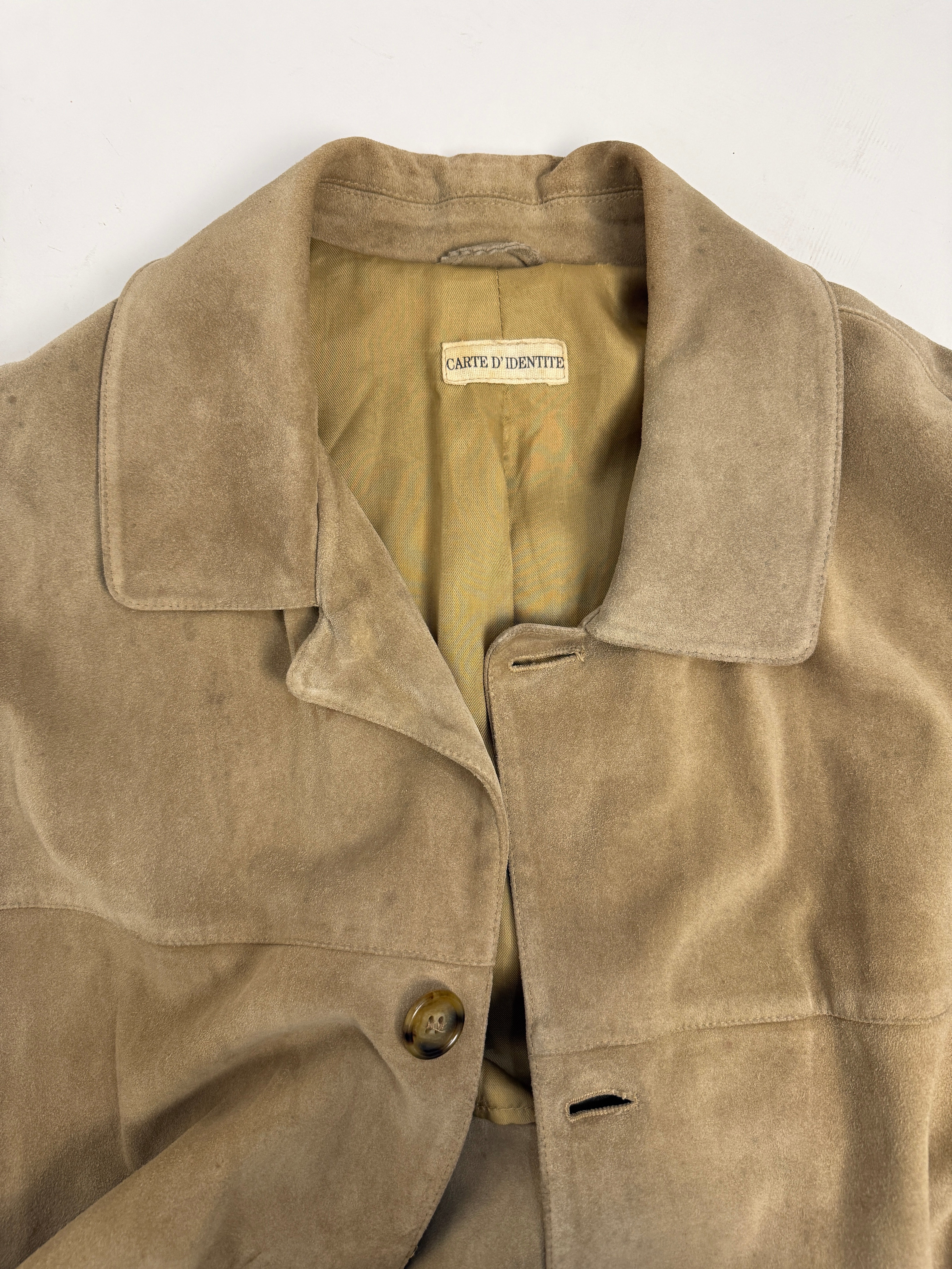 Giacca in pelle scamosciata