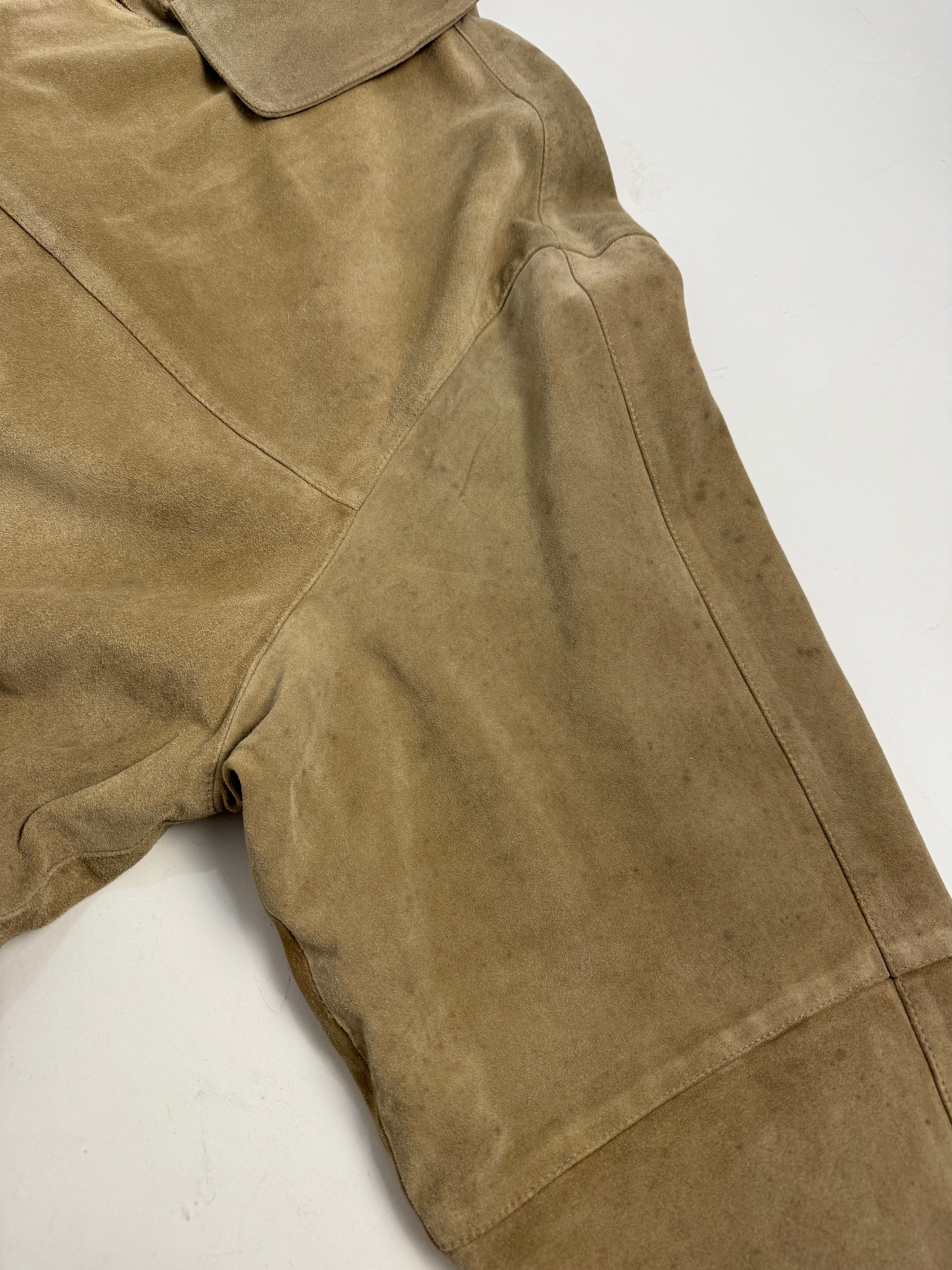 Giacca in pelle scamosciata