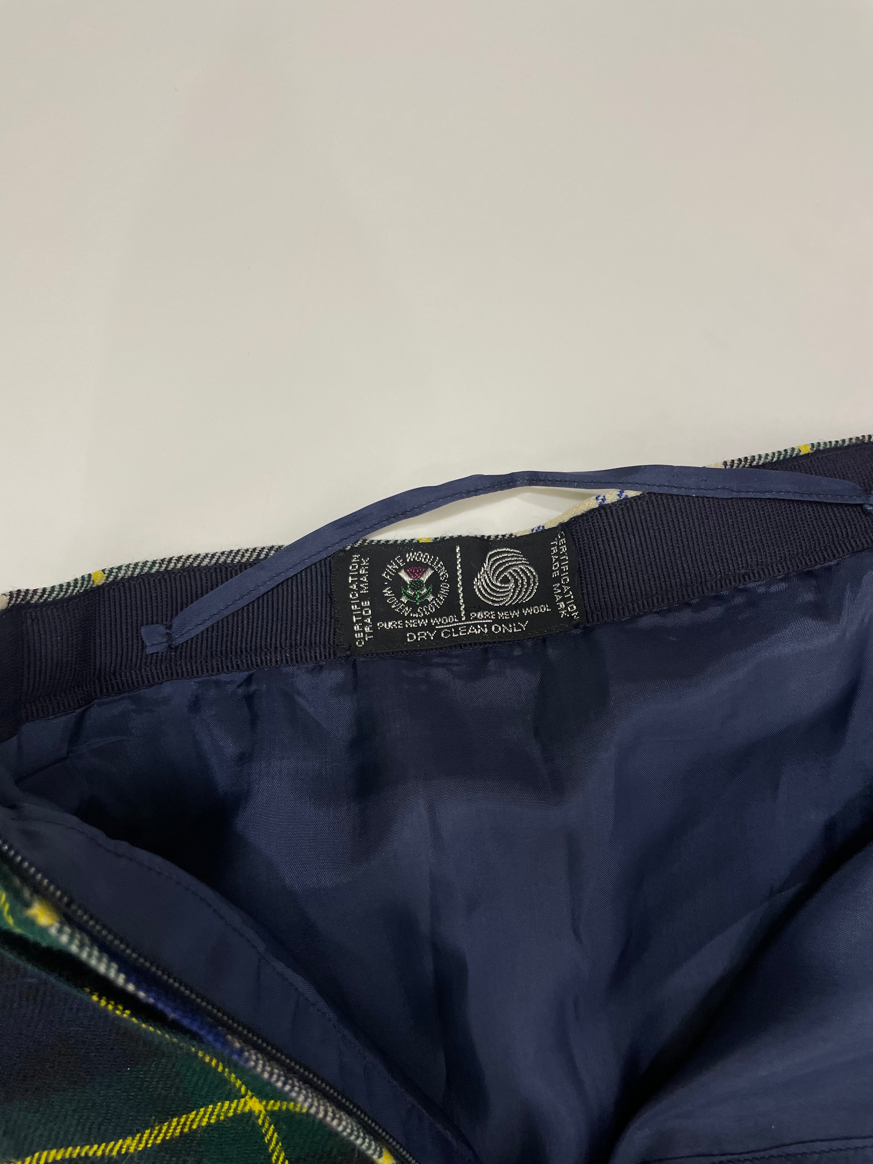 Minigonna lana tartan