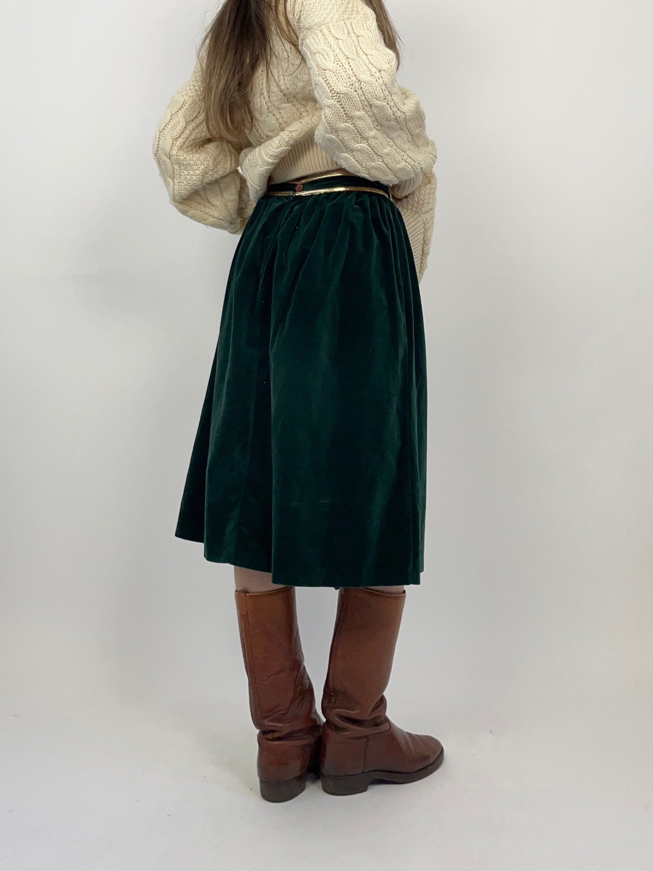 Gonna midi in velluto