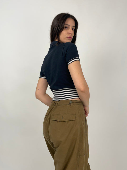 T-shirt con zip anni '70