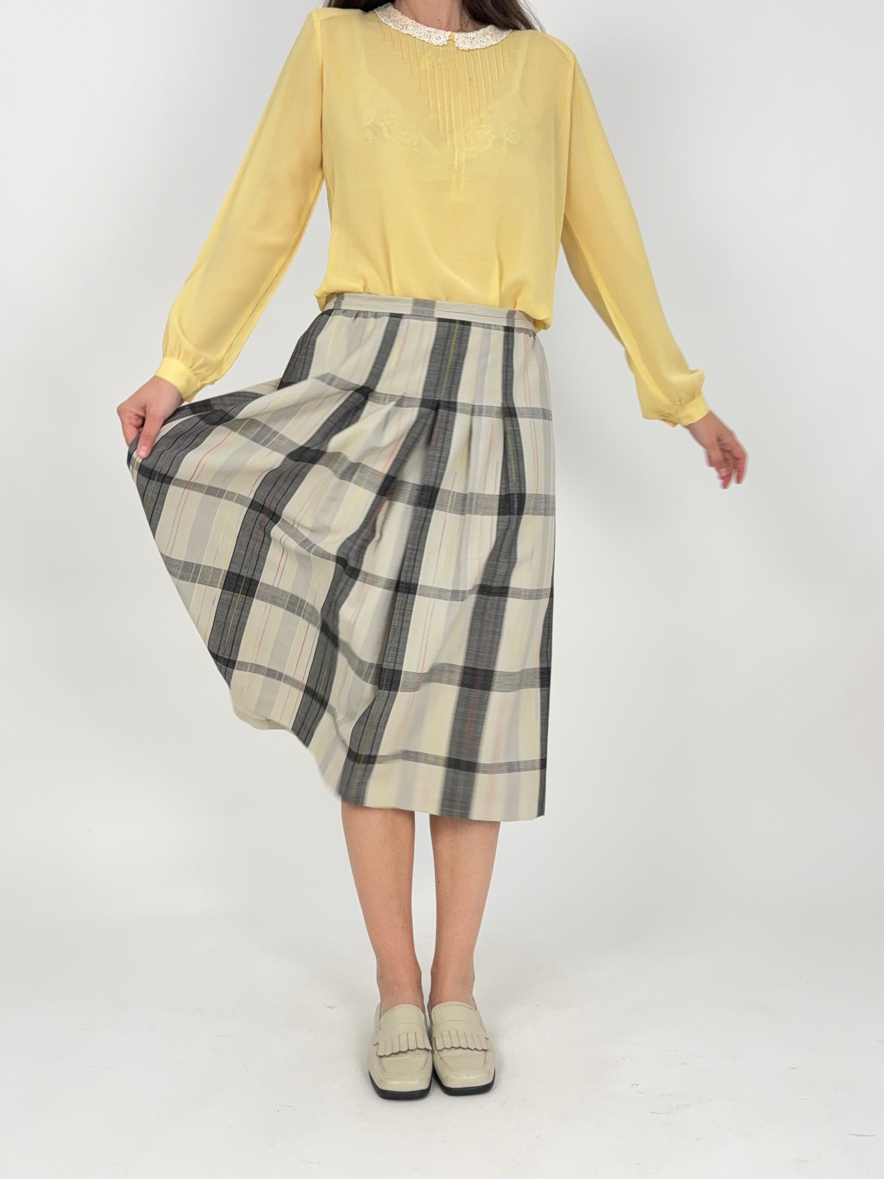 gonna-a-ruota-sartoriale-vintage-in-cotone-a-quadri