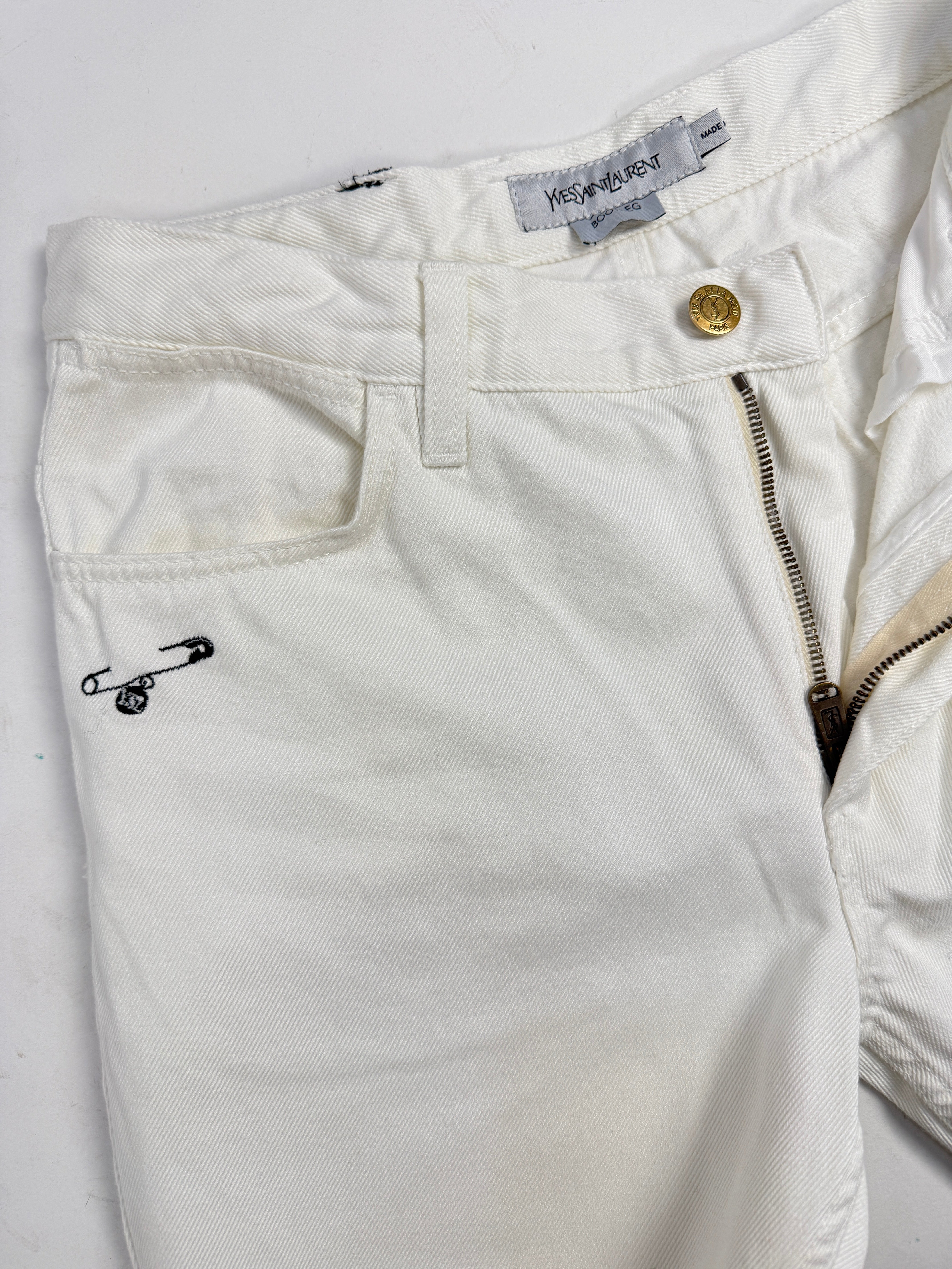 Jeans Yves Saint Laurent - Bootleg bianchi