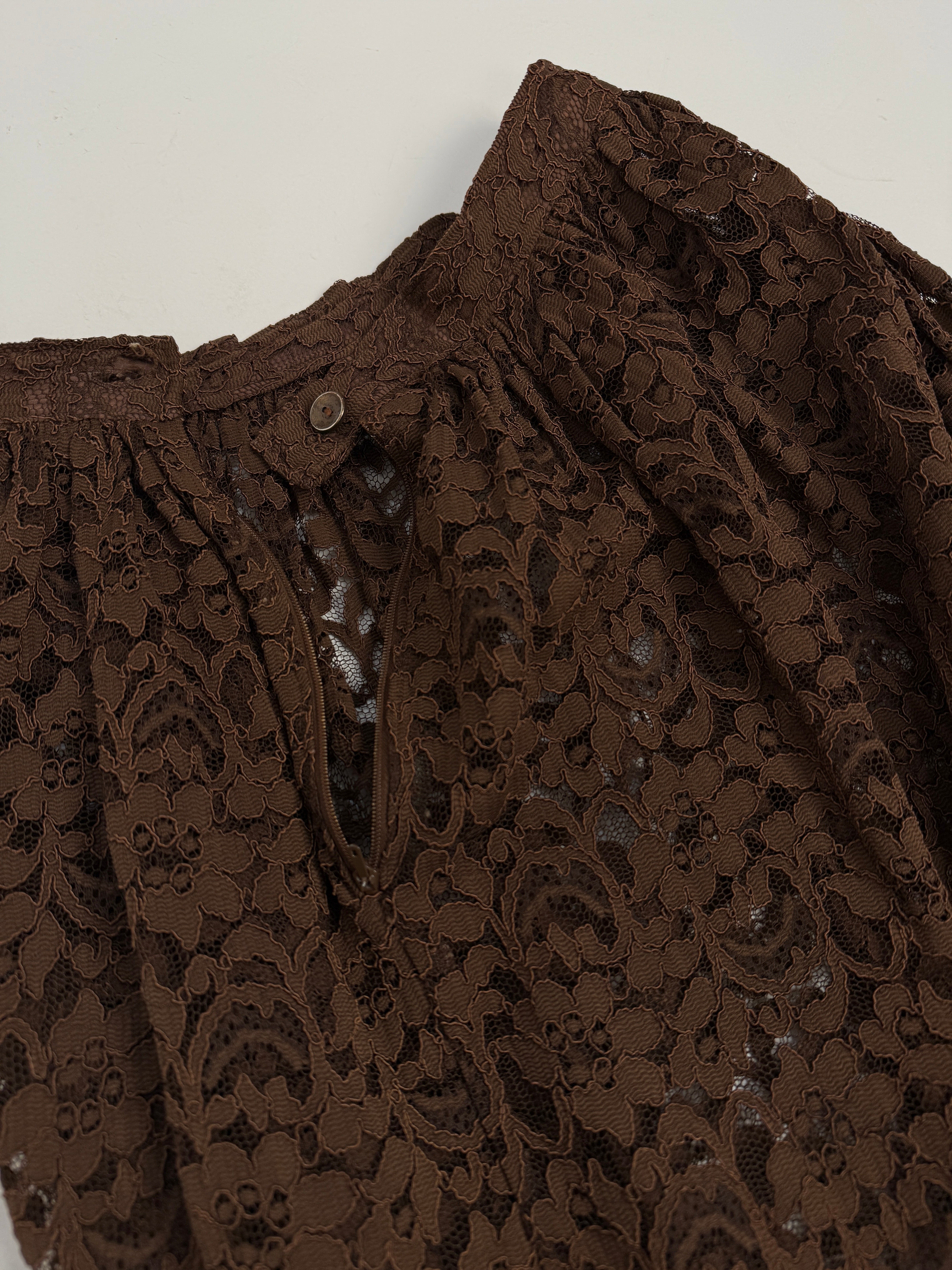 Gonna vintage lunga sartoriale in pizzo