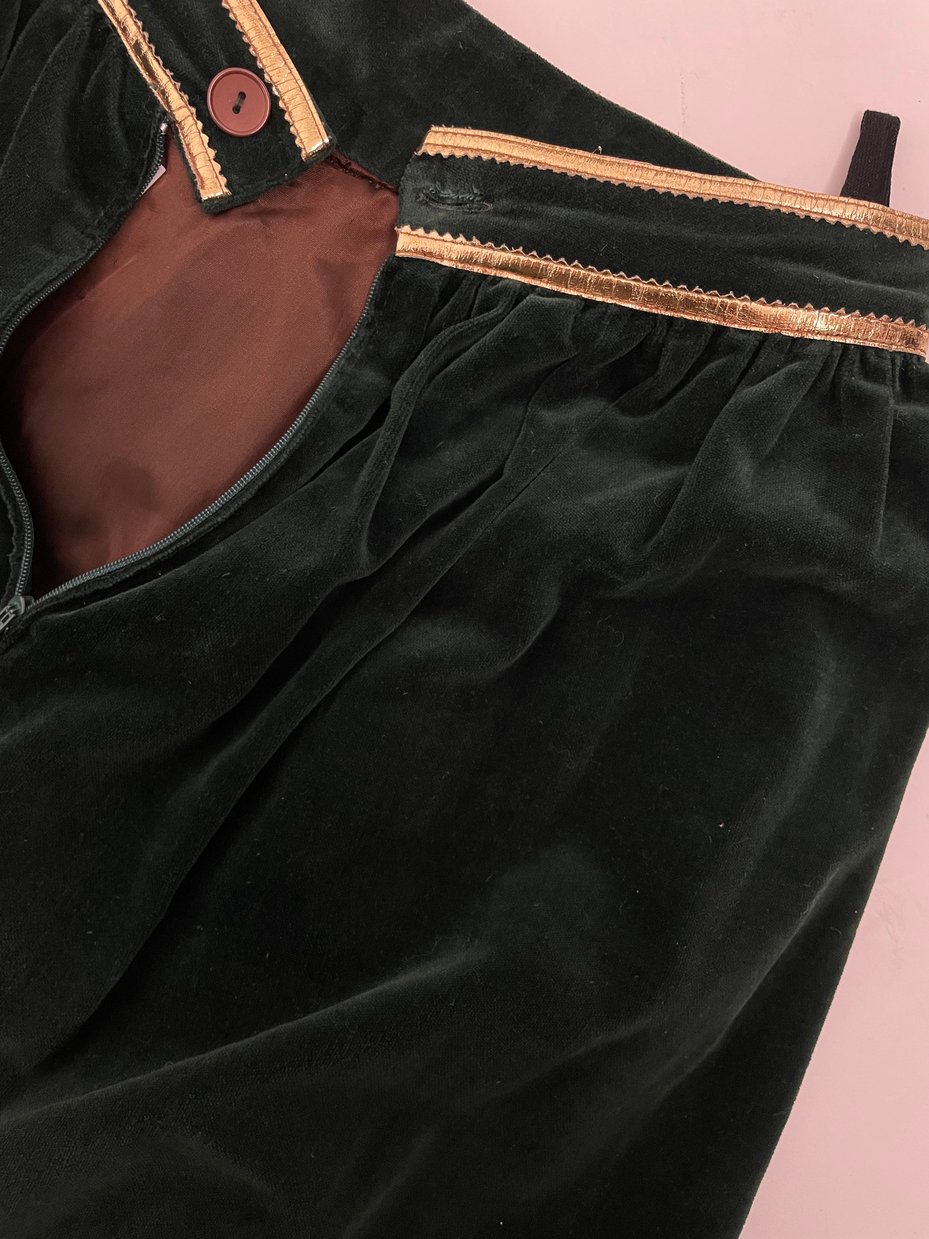 Gonna midi in velluto