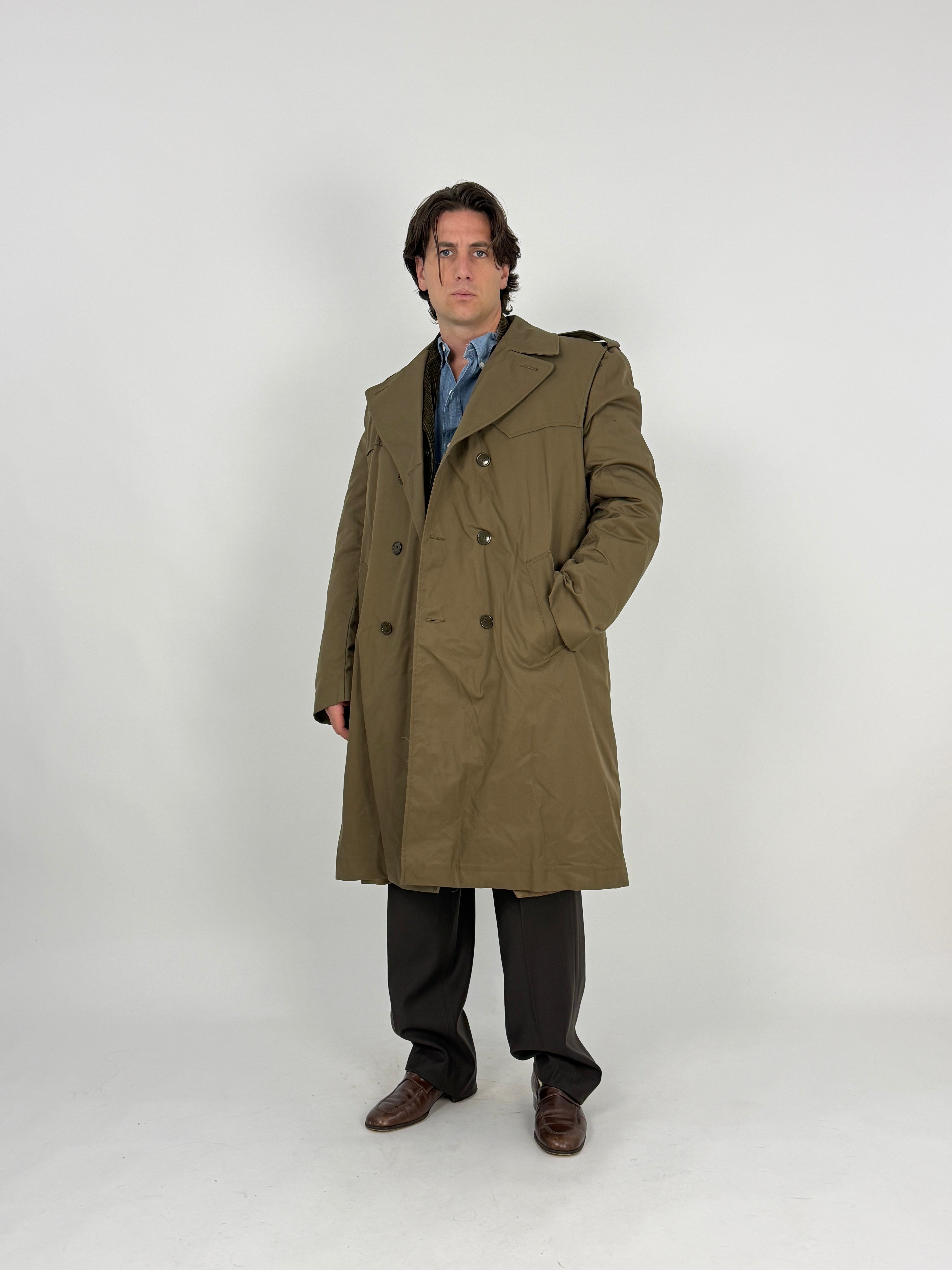Trench Militare V.V.F. Vigili del Fuoco Valentini Imbottito Staccabile Taglia XXL