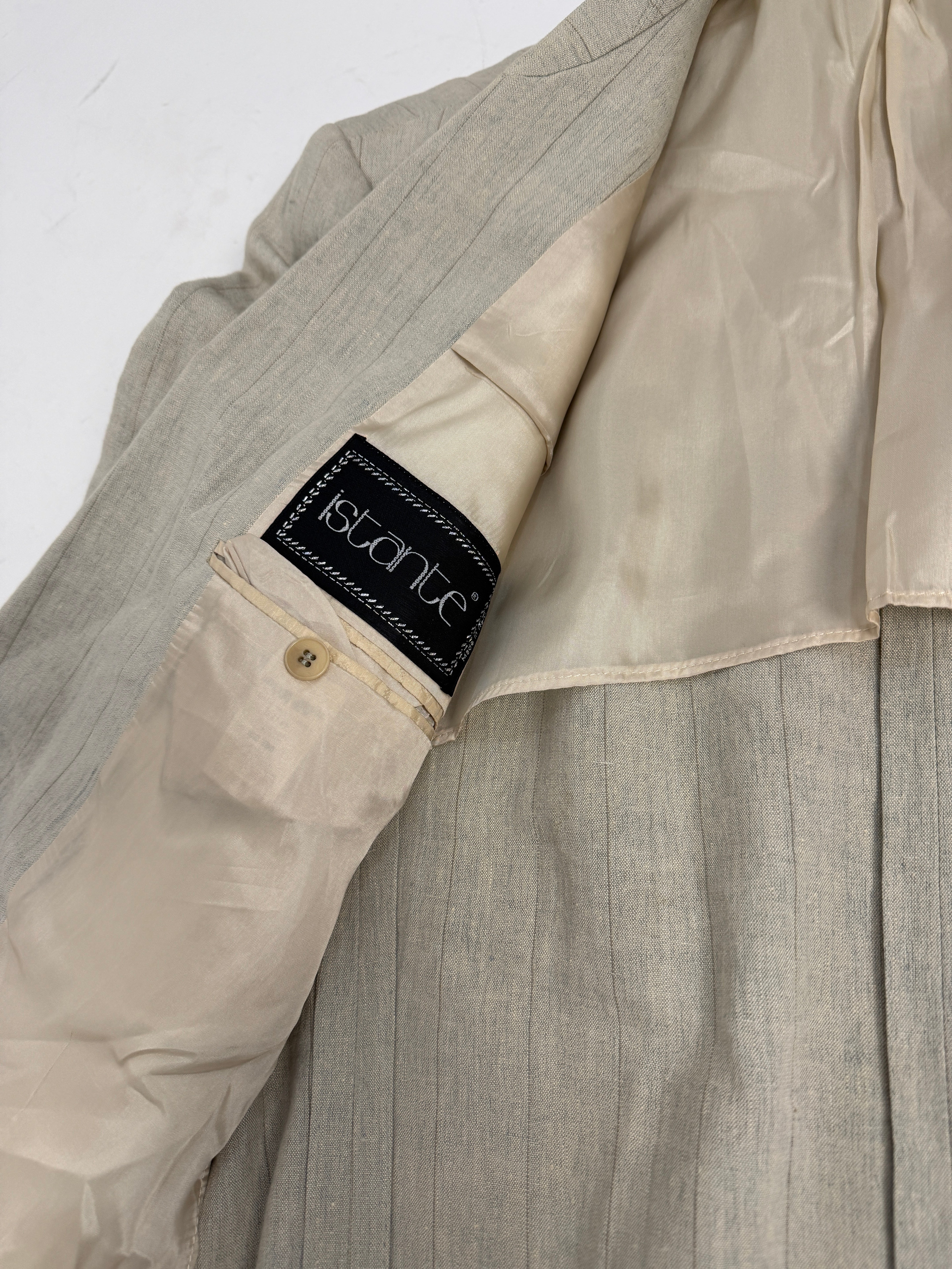 Completo Istante by Gianni Versace - gessato in lino anni '80