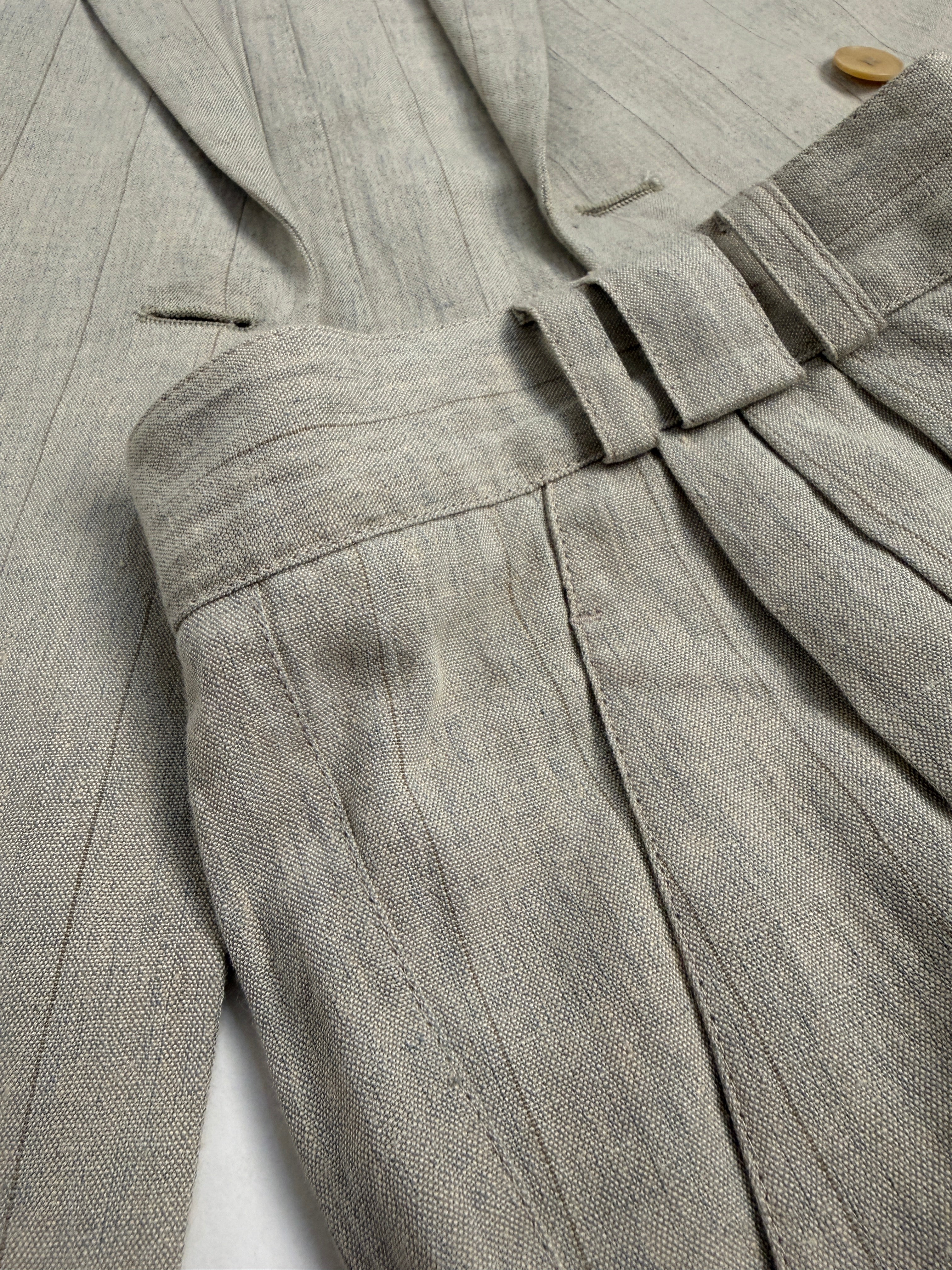 Completo Istante by Gianni Versace - gessato in lino anni '80