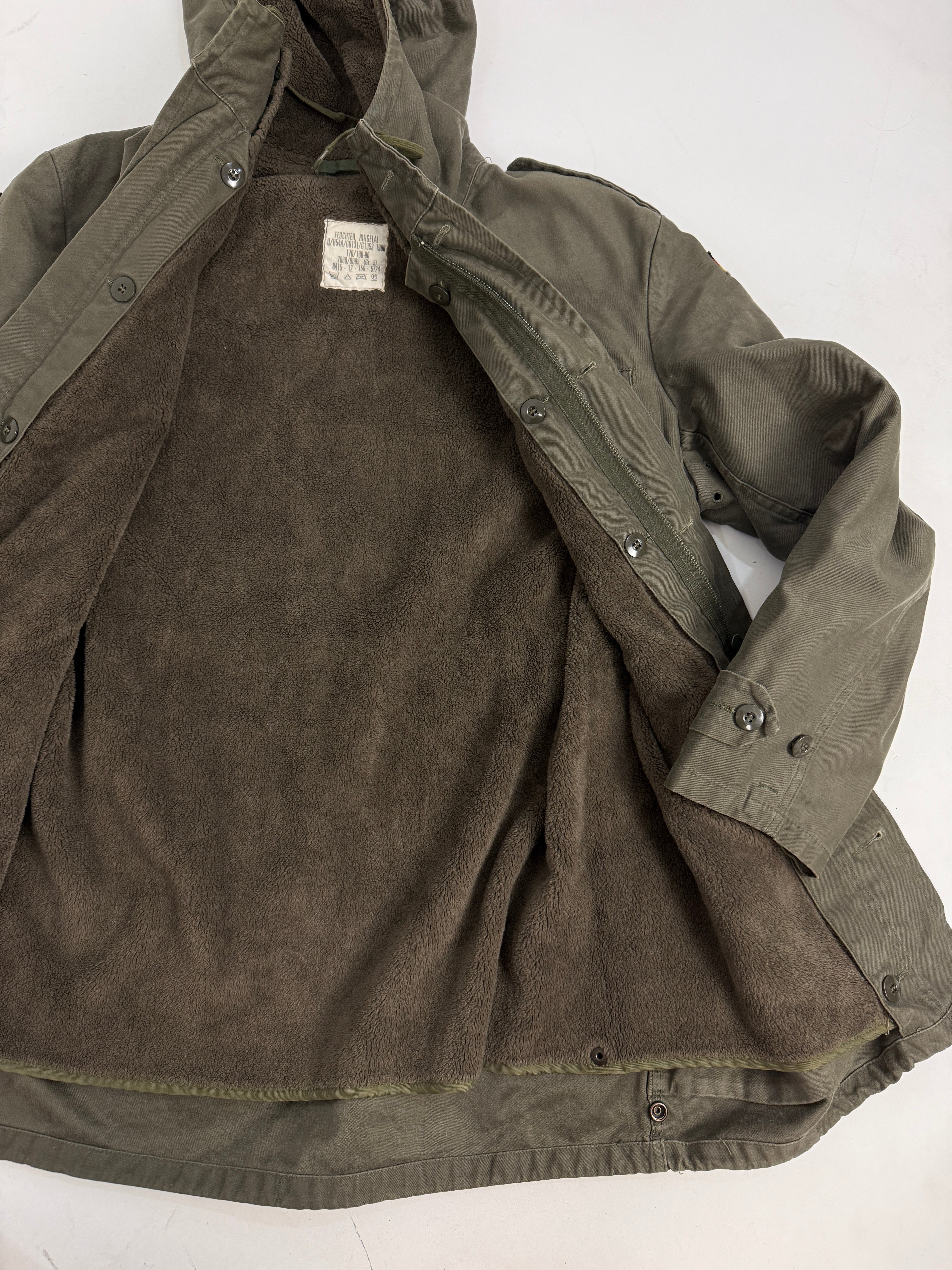 Parka Militare Bundeswehr 1986 Verde Oliva Fodera Rimovibile - Taglia M